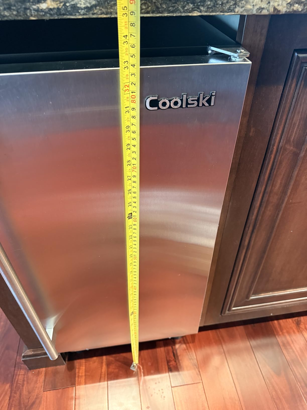 Coolski 130Lbs/ Day Under Counter Ice Maker Machine, Stainless Steel Built-in Freestanding Ice Maker with 30LBS Ice Storage, Perfect for Commercial & Home Use, 15 Inch Wide customer photo 2