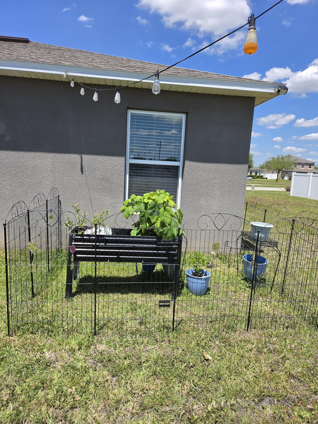 10 Panels No Dig Tall Garden Fence Panel - 44