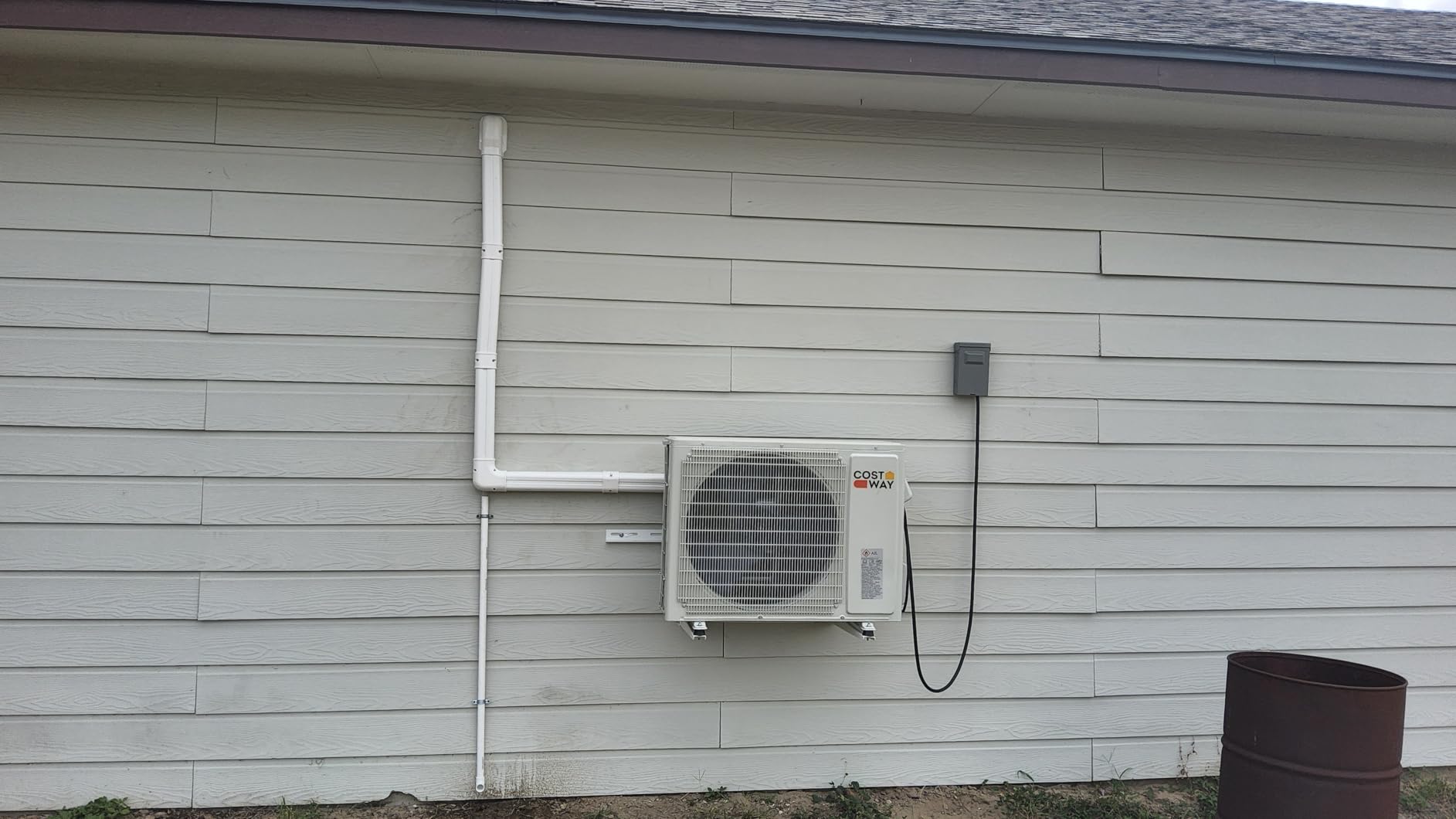 Mini Split Line Set Cover 3 Inch 10Ft, Easy to Install Lineset Cover Kit for Mini Split with Instruction, DIY Decorative PVC White Kit for Minisplit, Air Conditioner, Central AC and Heat Pump customer photo 1