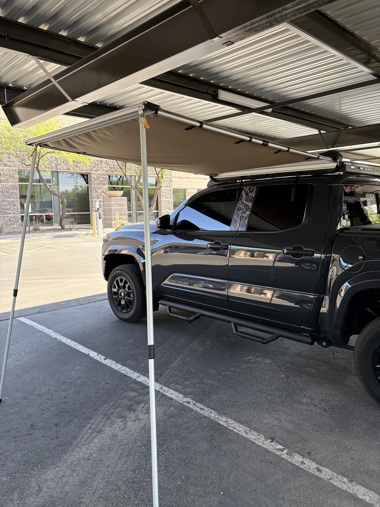 JOYTUTUS 270 Awning - 125 SQ. FT Freestanding All-Weather Side Canopy, Vehicle Awning UV50+, Waterproof PU10000mm, Adjustable for SUV/Truck/Van Driver Side, Wind Resistant customer photo 1