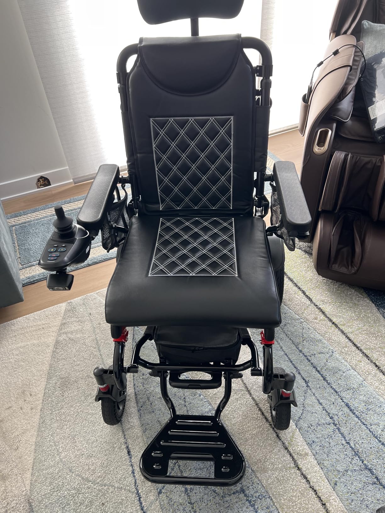 Rubicon DX11 - Reclining Foldable Electric Wheelchairs for Adults - Longest Range 25 Miles of Freedom: Airline Approved Deluxe Electric Wheelchair with Dual 12AH Lithium Batteries, 600W Motor customer photo 1