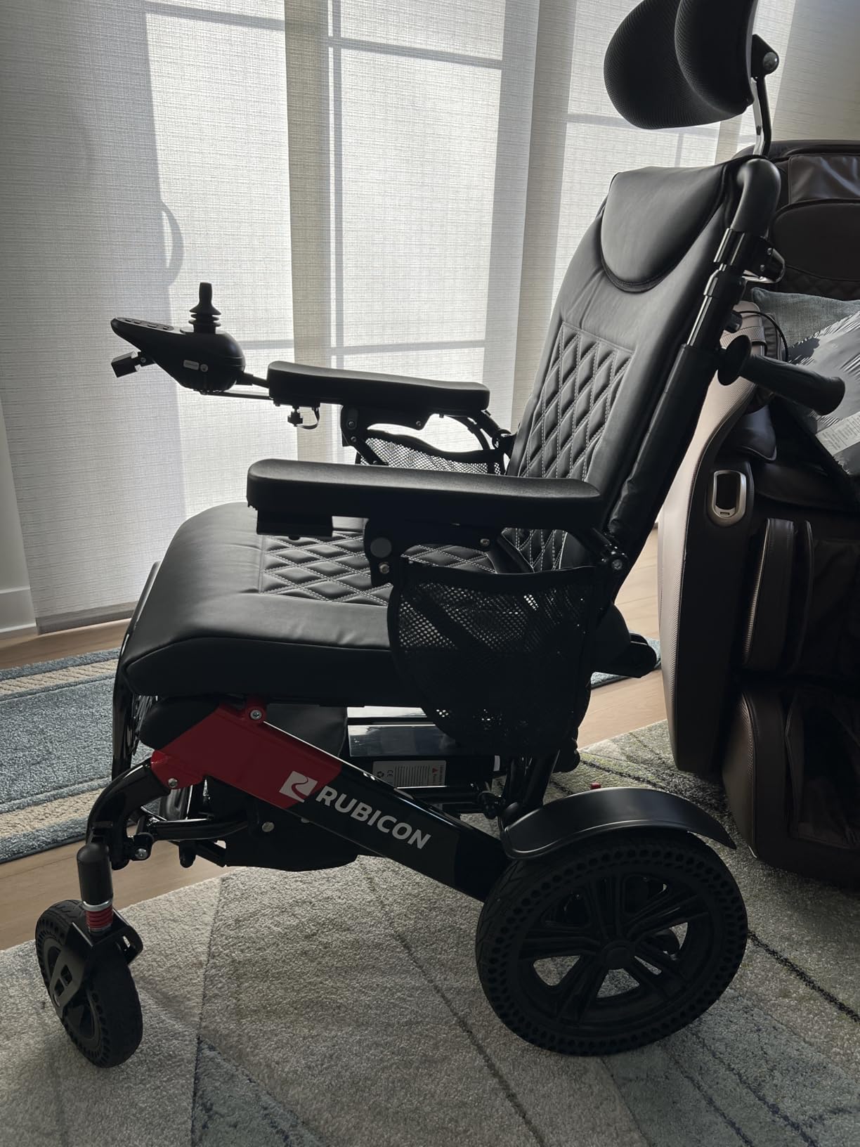 Rubicon DX11 - Reclining Foldable Electric Wheelchairs for Adults - Longest Range 25 Miles of Freedom: Airline Approved Deluxe Electric Wheelchair with Dual 12AH Lithium Batteries, 600W Motor customer photo 2