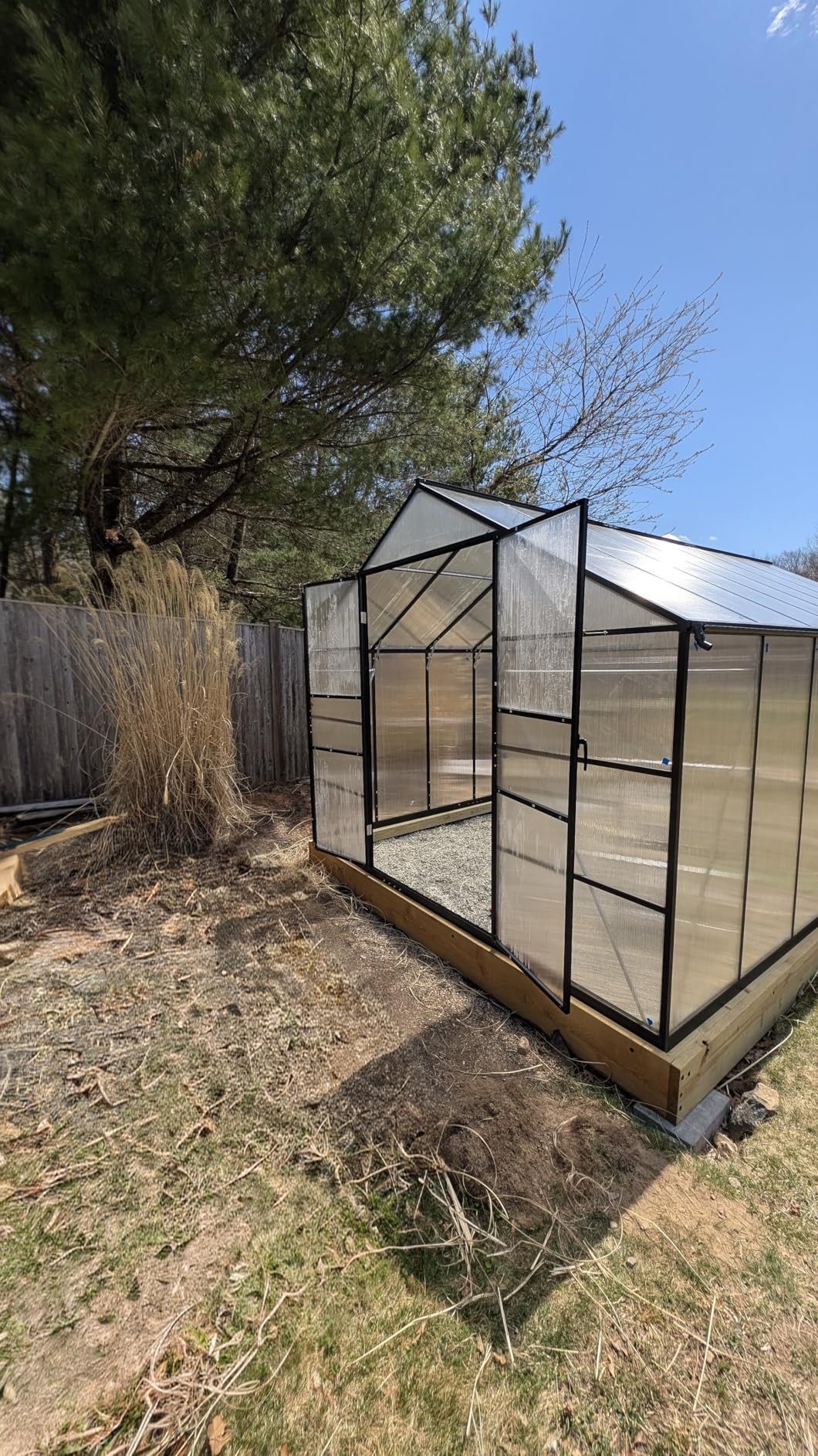 Polar Aurora 10X16 FT Greenhouse, Polycarbonate, Aluminum Frame, Manual Closure, Black customer photo 1