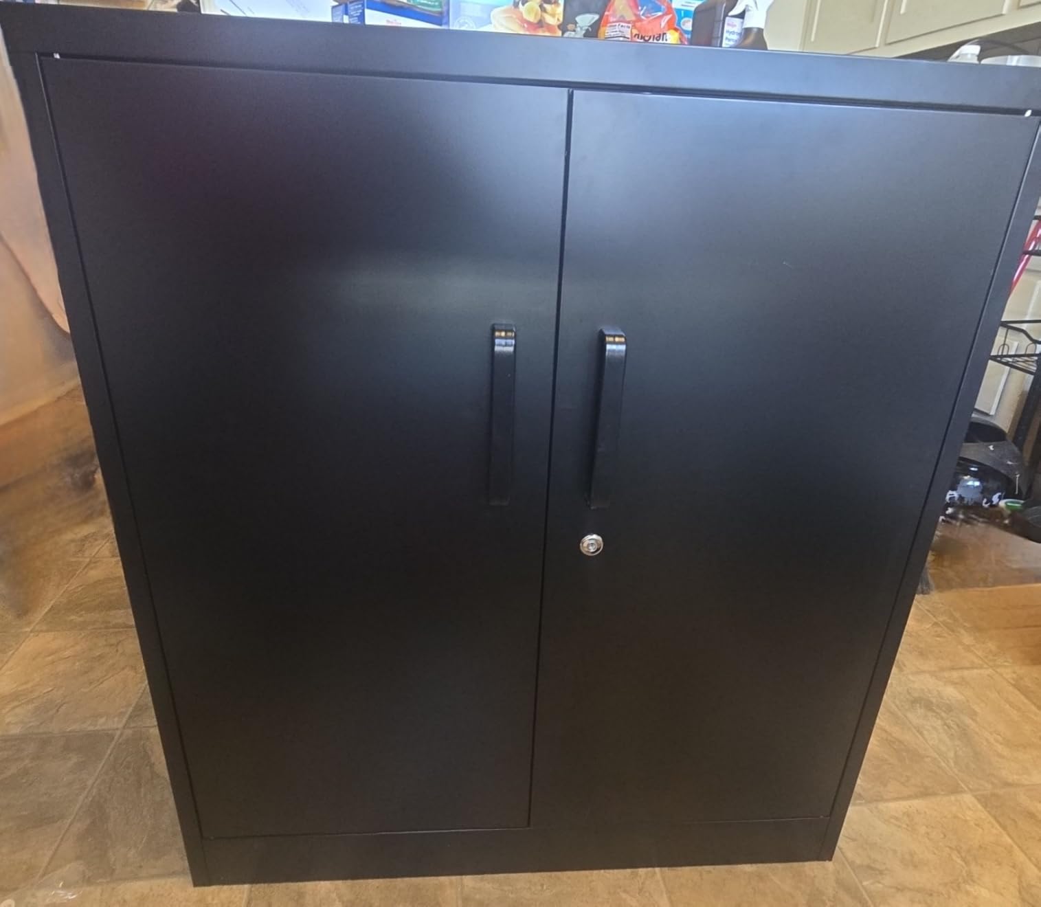 Yizosh Metal Garage Storage Cabinet with Locking Doors and Adjustable Shelves, 71 inch Tool Storage Cabinet with 2 Drawer for Garage,Warehouse customer photo 1