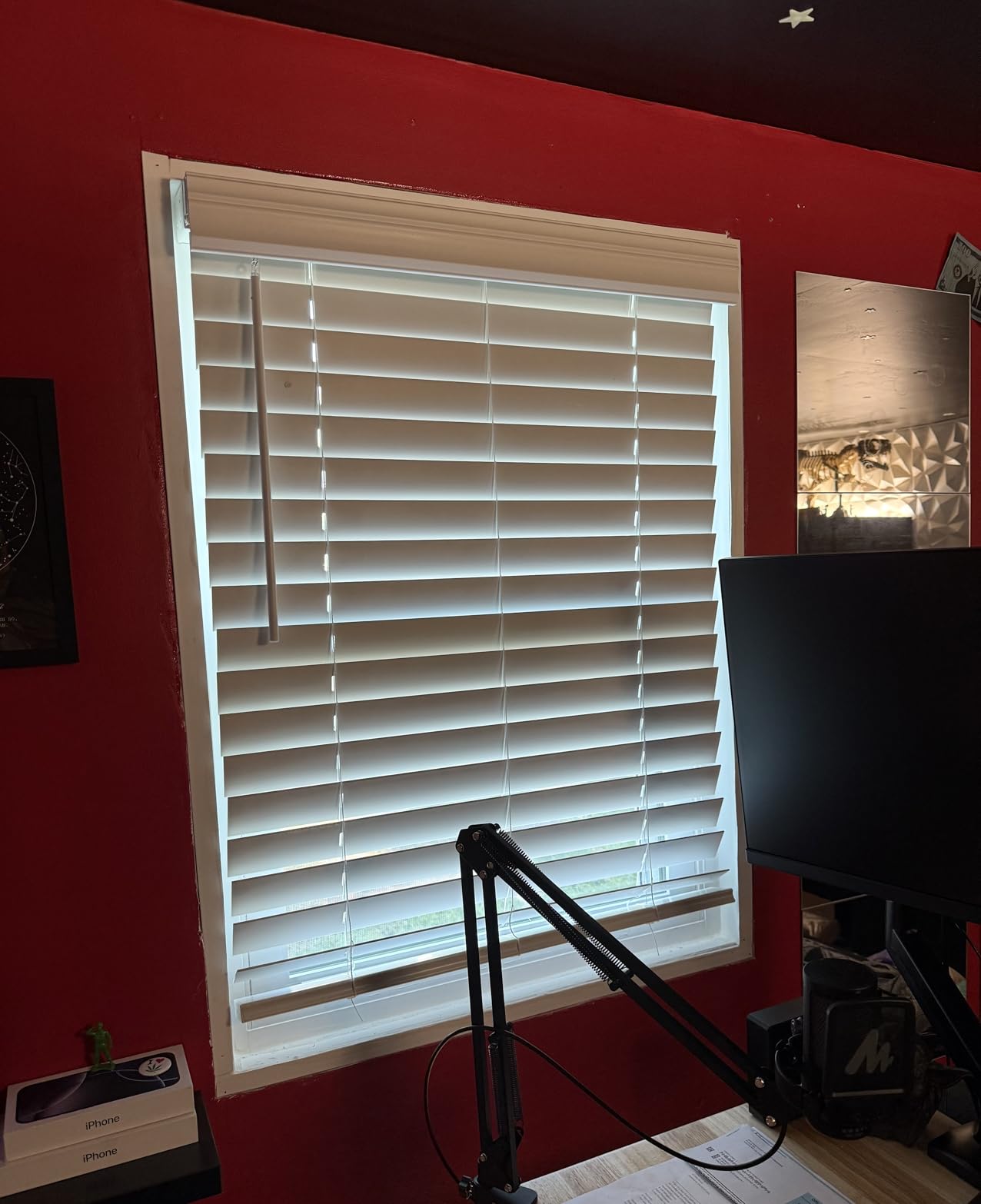 Cordless Faux Wood Blinds 46