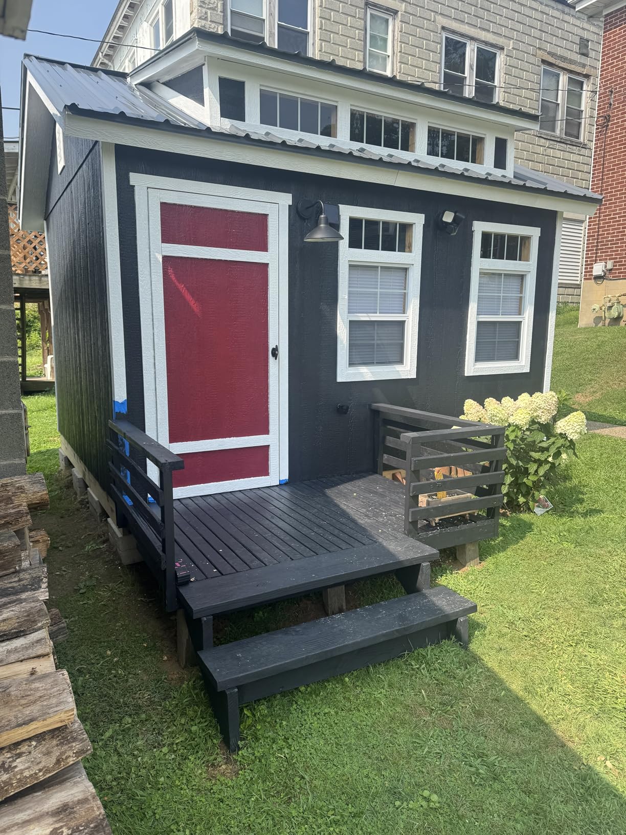Handy Home Products Designer 12x10 Wooden Storage Shed with Dormer, Windows, and Floor Kit- Paint and Shingles not Included customer photo 2