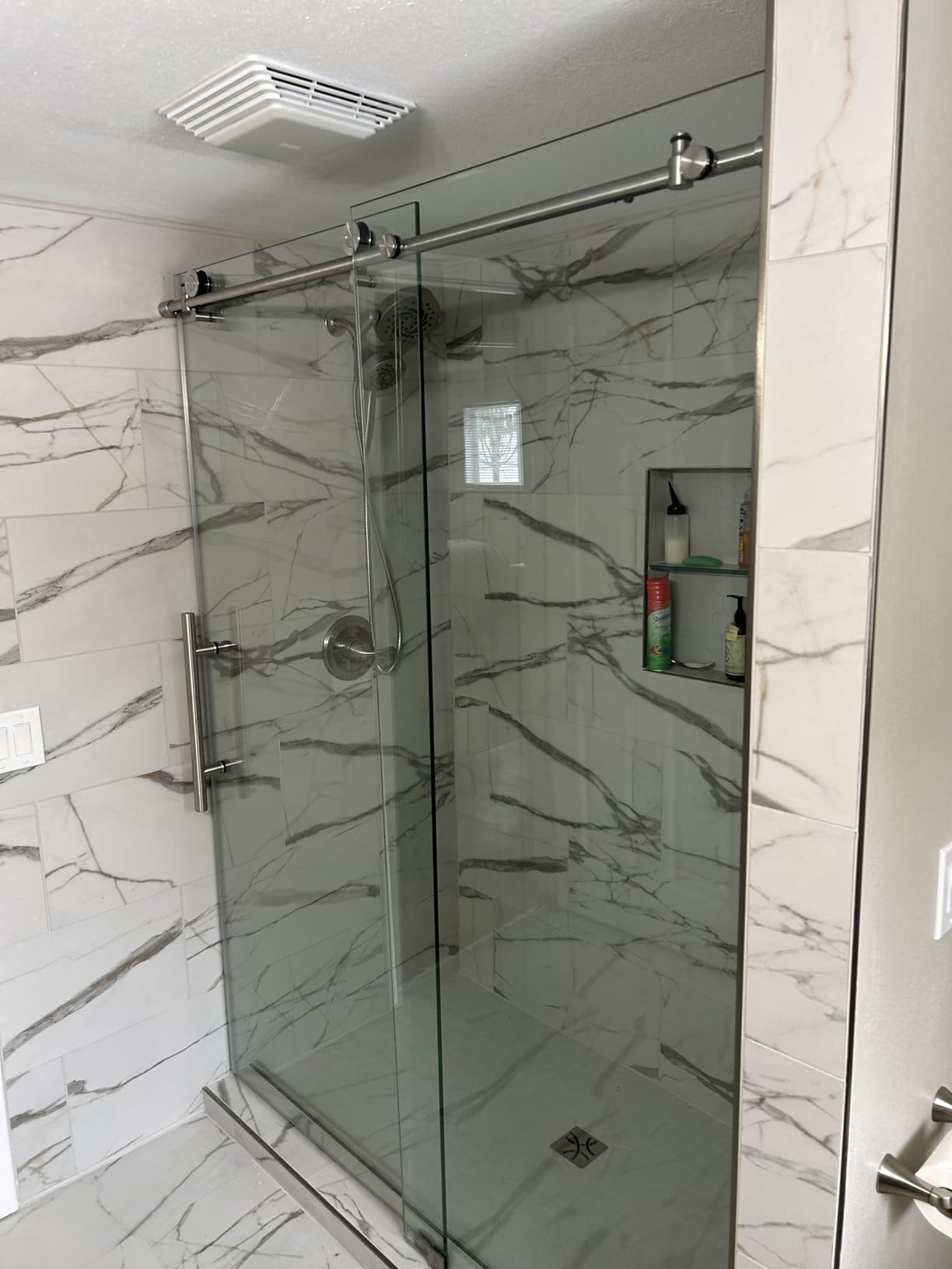 Woodbridge Frameless Sliding Shower Doors with Soft Close System, 57.5-60