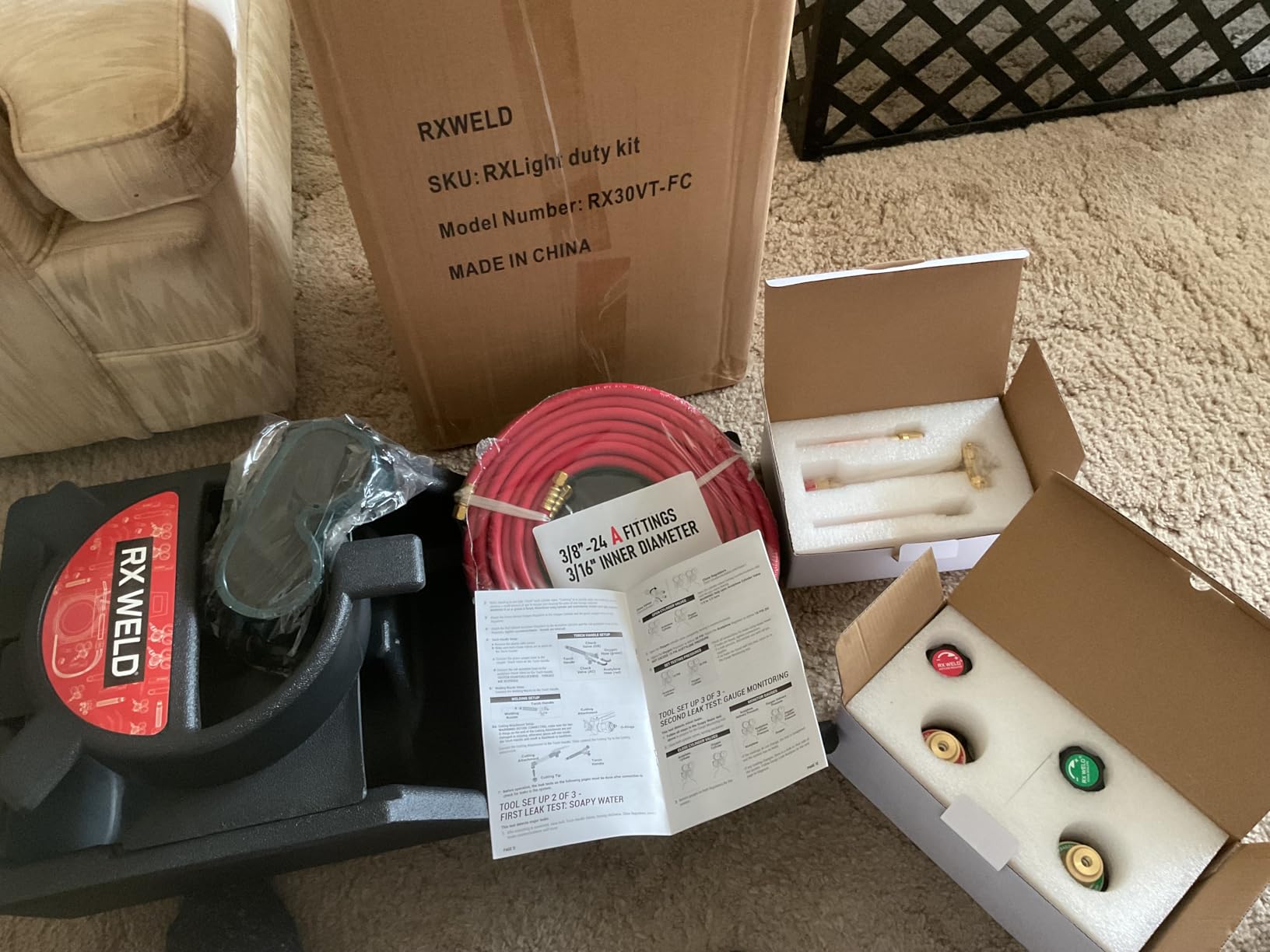 RX WELD Oxy-Fuel Welding and Cutting Torch Kit - Light Duty HVAC Brazing Set with Check Valves & Tote (Cylinders Not Included) customer photo 1