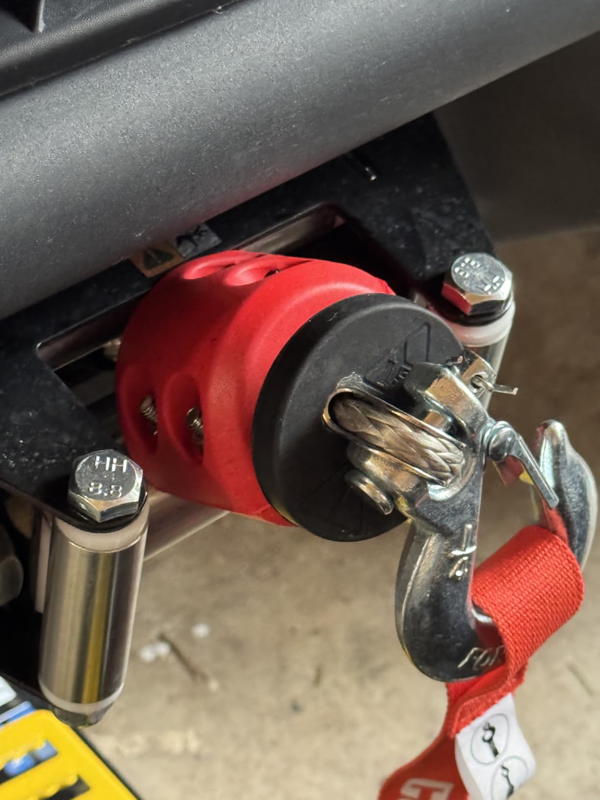 Synthetic Winch Rope Kit - 1/4'' x 50' with 10,000 lbs Breaking Strength, Included Lightweight Winch Rope Winch Stopper and Winch Hook, Easy Installation, Replacement for ATV UTV Boat Truck Winches customer photo 2