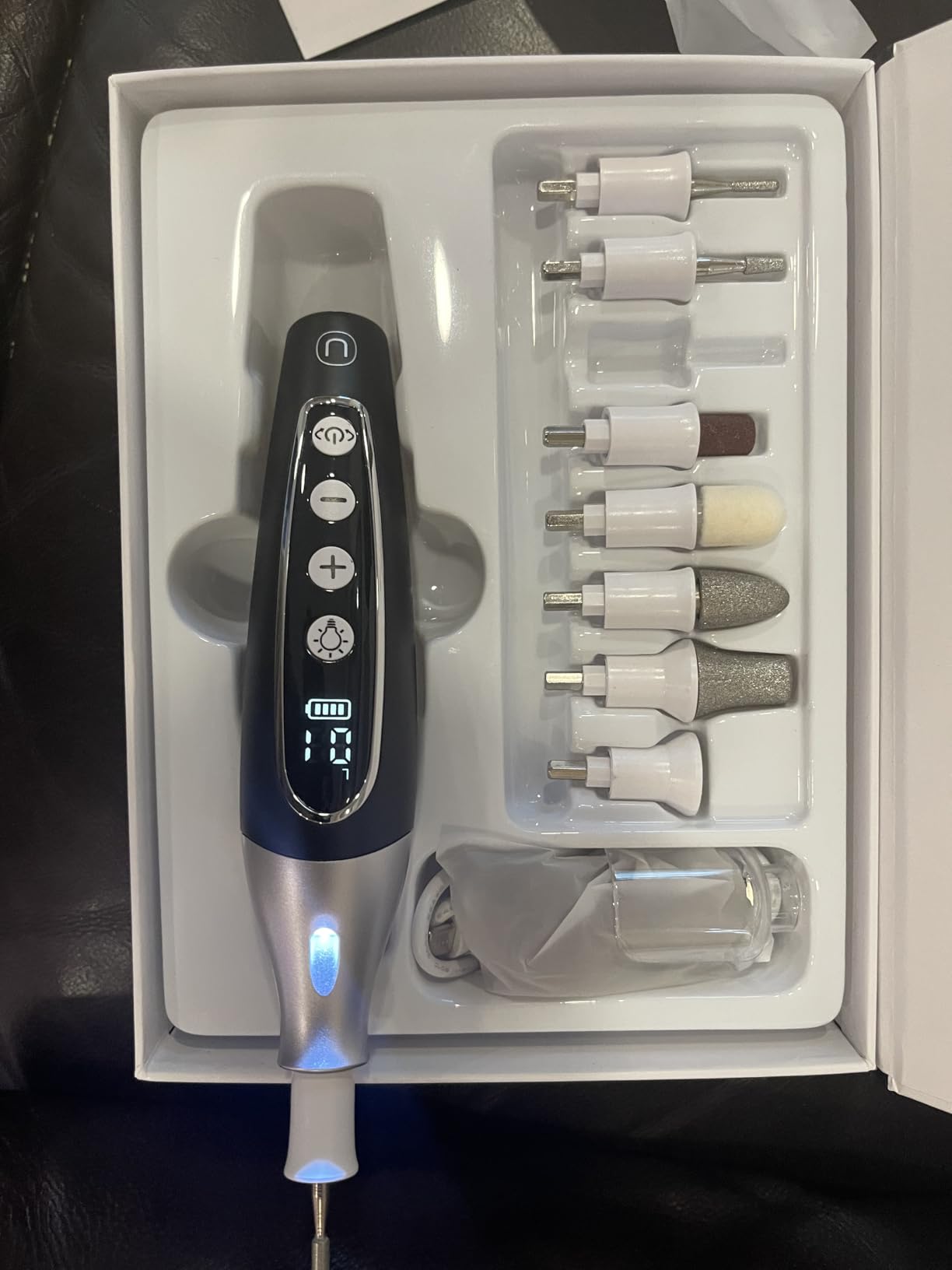 UTILYZE PediLux Pro Professional Manicure Pedicure Kit, Thick Toenail Grinder, Cordless Electric Nail File Drill, Toe Nail for Dremel Tool, Filer, Sander, Remove Callus for Humans, Men, Women, Seniors customer photo 1