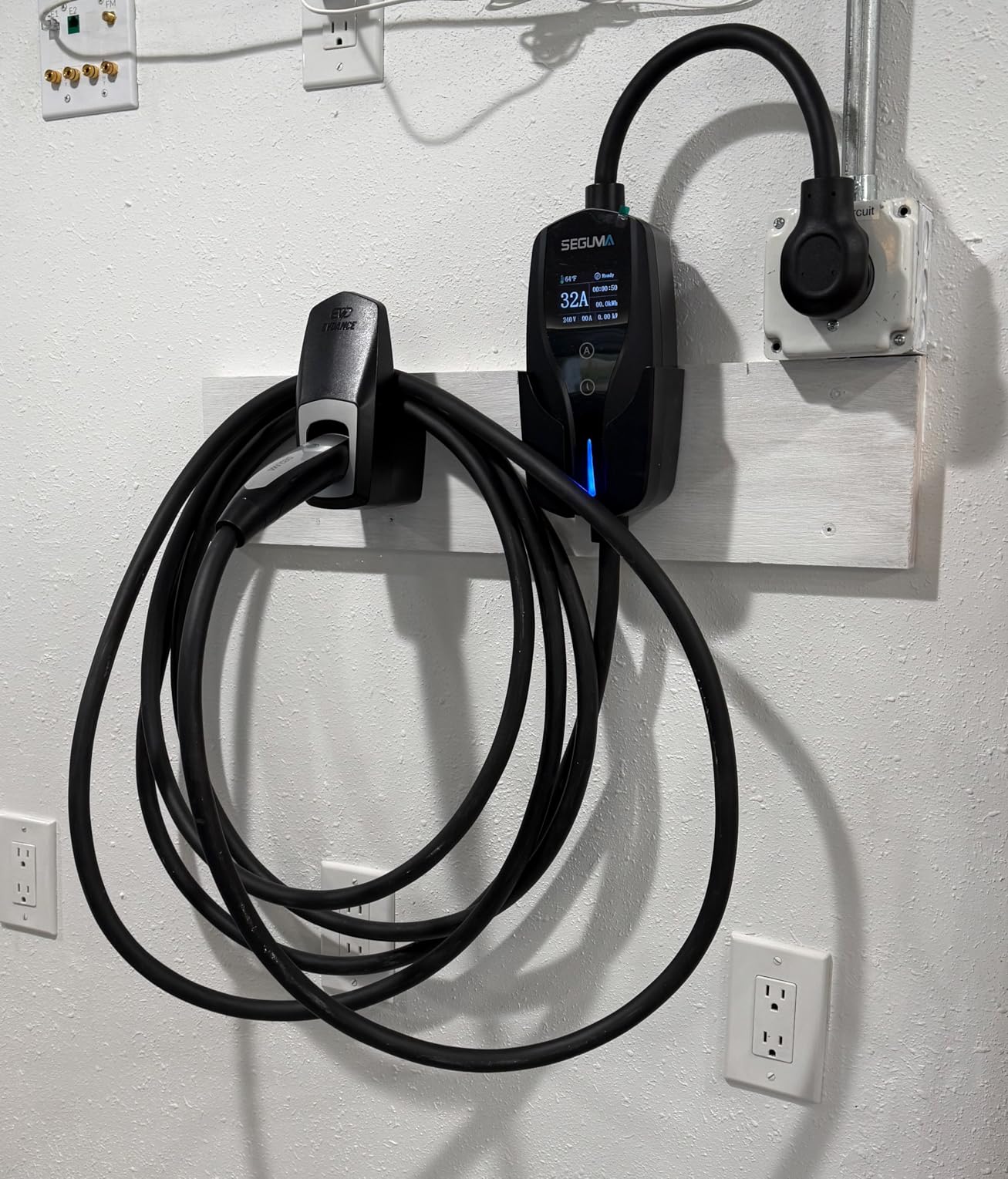 Level 2 EV Charger for Tesla, 40A/9.6kW Ultra-Fast Home Portable EV Charging Station with NEMA 14-50 Plug, 25FT Cable, Adjustable Current &Delay Start Timer, Compatible with Model Y/3/S/X (NACS Port) customer photo 1