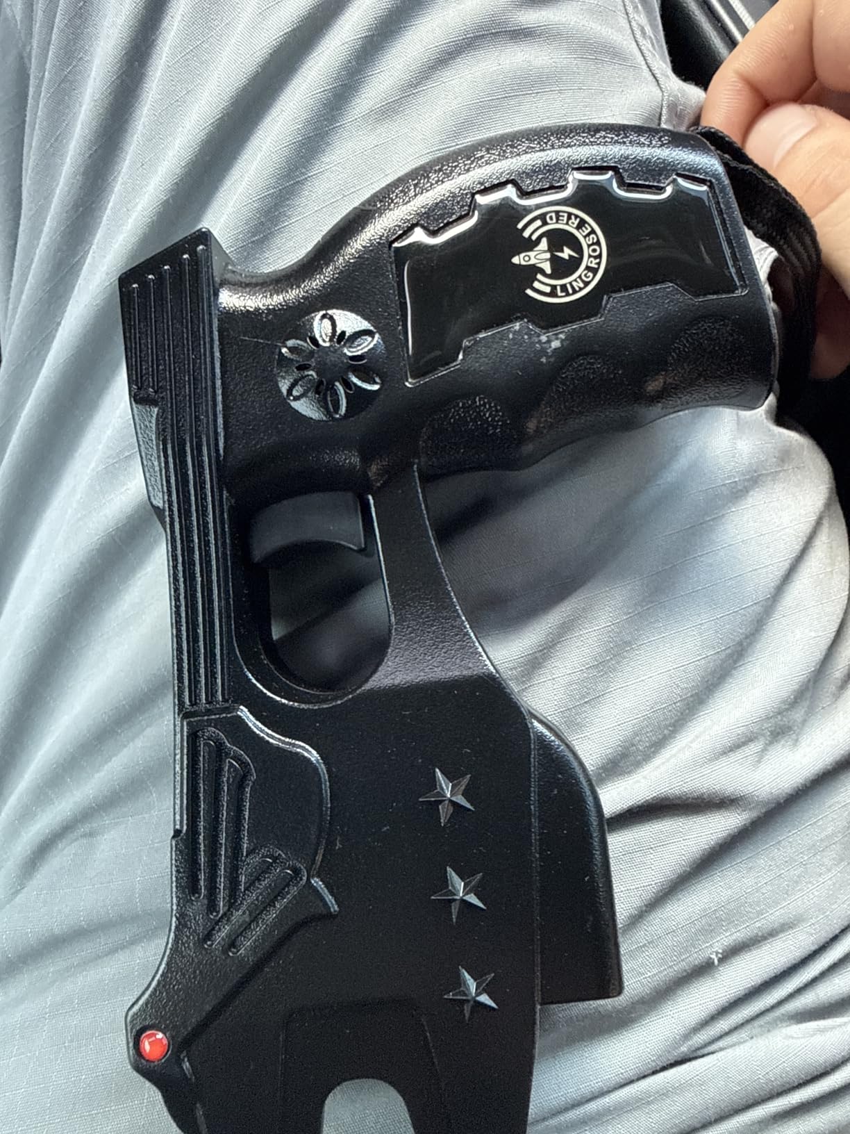 Heavy Duty Stun Gun for Self Defense,15 Foot Range, 1.80 uC Painful, LED Flashlight, Rechargeable Stun Gun for Man and for Woman, Free Holster Included - Design Patent Pending customer photo 1