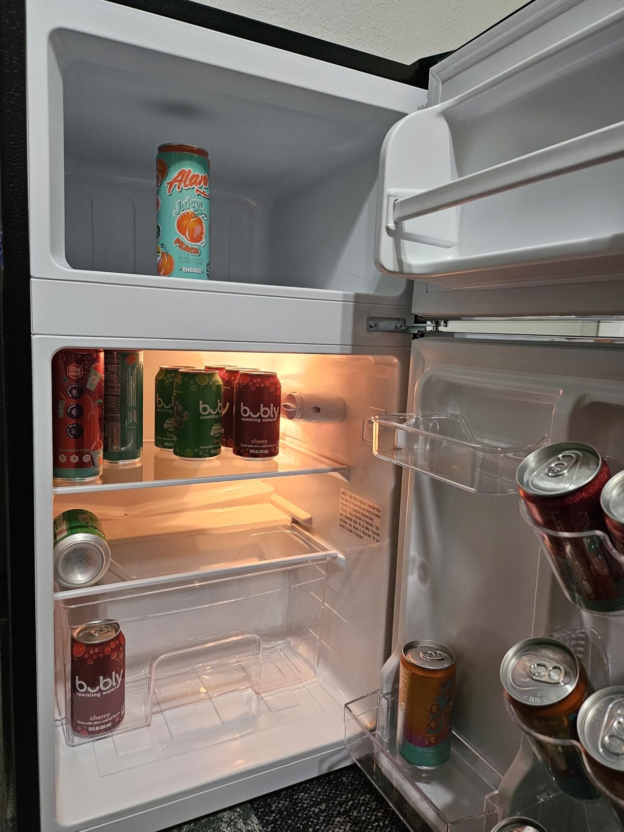 Frigidaire Retro Mini Fridge with Freezer & Side Bottle Opener-Small 2 Door Refrigerator for Office Bar or College Dorm Room-3.2 Cu Ft, Onyx customer photo 2