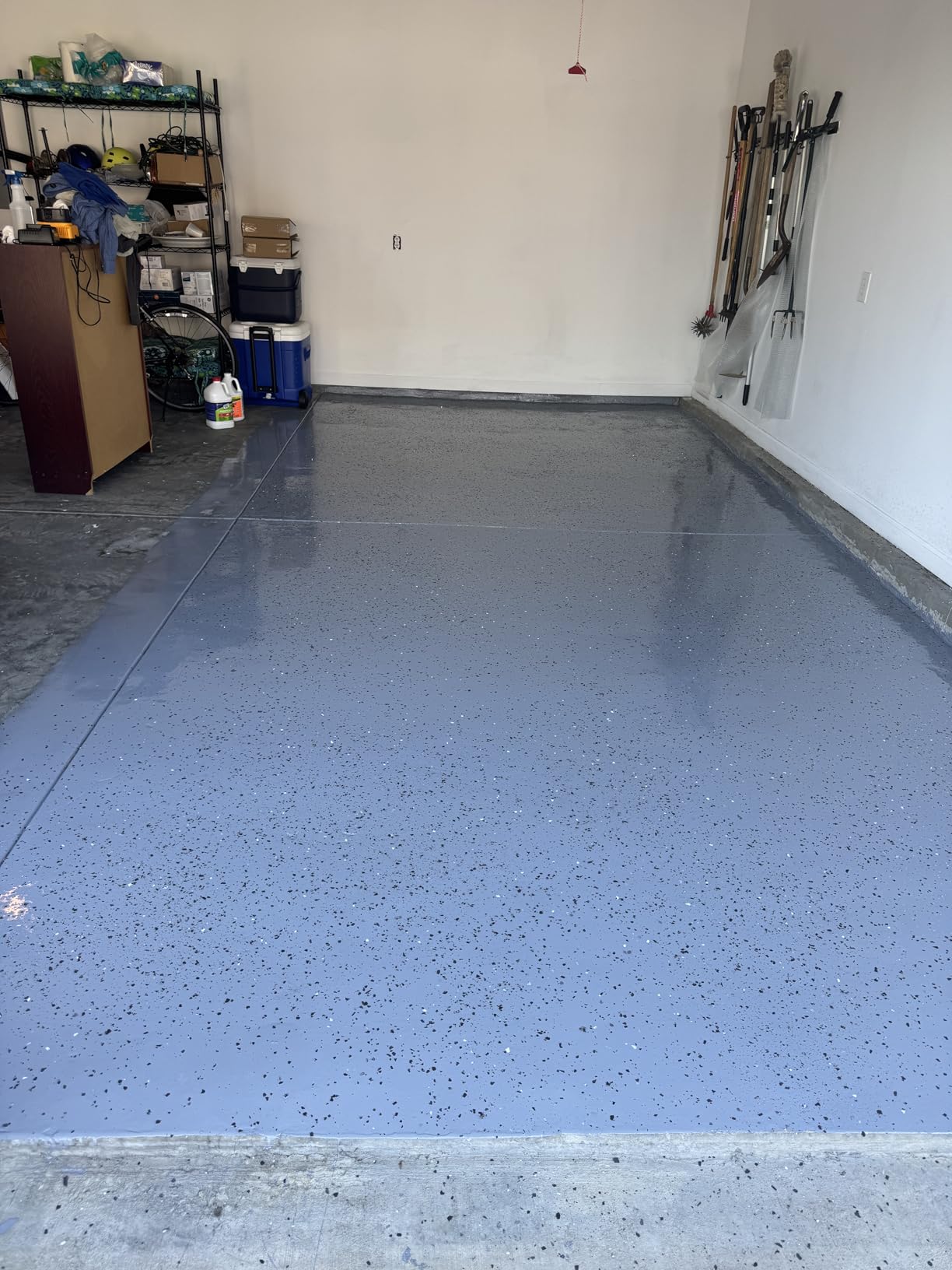 Gorilla Epoxy Garage Floor Coating (12 pc) Kit, 2.5-Car, Concrete Flooring, 100% Solids, Superior Adhesion, Incredibly Durable High Gloss Gray Finish, 550 sq. ft. Coverage customer photo 1