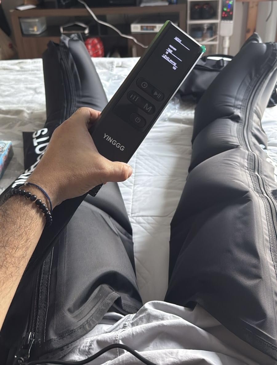 YINGGG Air Leg Massager with Compression: Professional Full Compression Boots with Adjustable 9 Intensities, Leg Massager for Circulation and Fatigue Relief for Post-Workout (Medium) customer photo 1