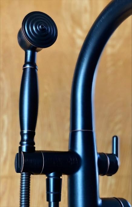 Free Standing Tub Faucet, Wintap Classic Freestanding Bathtub Faucet with Sprayer Brass Elegant Floor Mount Bath Faucets High Flow Roman Tub Filler, Brushed Nickel (WT-3311BN) customer photo 2