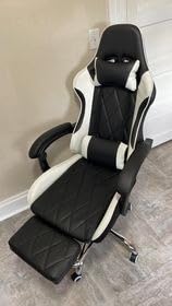 Homall Gaming Chair, Computer Chair with Footrest and Massage Lumbar Support, Ergonomic High Back Video Game Chair with Swivel Seat and Headrest (Dark Black) customer photo 1