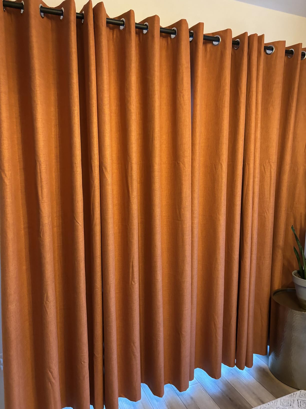 Yakamok Room Darkening 100% Blackout Curtains Grommet Window Treatments with 2 Thick Layers - Charcoal Grey Thermal Insulated Drapes Set of 2 Panels for Bedroom Living Room 52 Inches by 84 Inches Length customer photo 1
