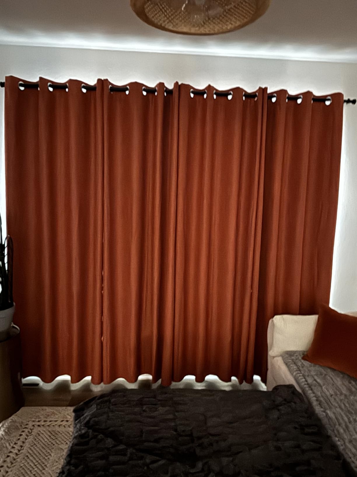 Yakamok Room Darkening 100% Blackout Curtains Grommet Window Treatments with 2 Thick Layers - Charcoal Grey Thermal Insulated Drapes Set of 2 Panels for Bedroom Living Room 52 Inches by 84 Inches Length customer photo 2