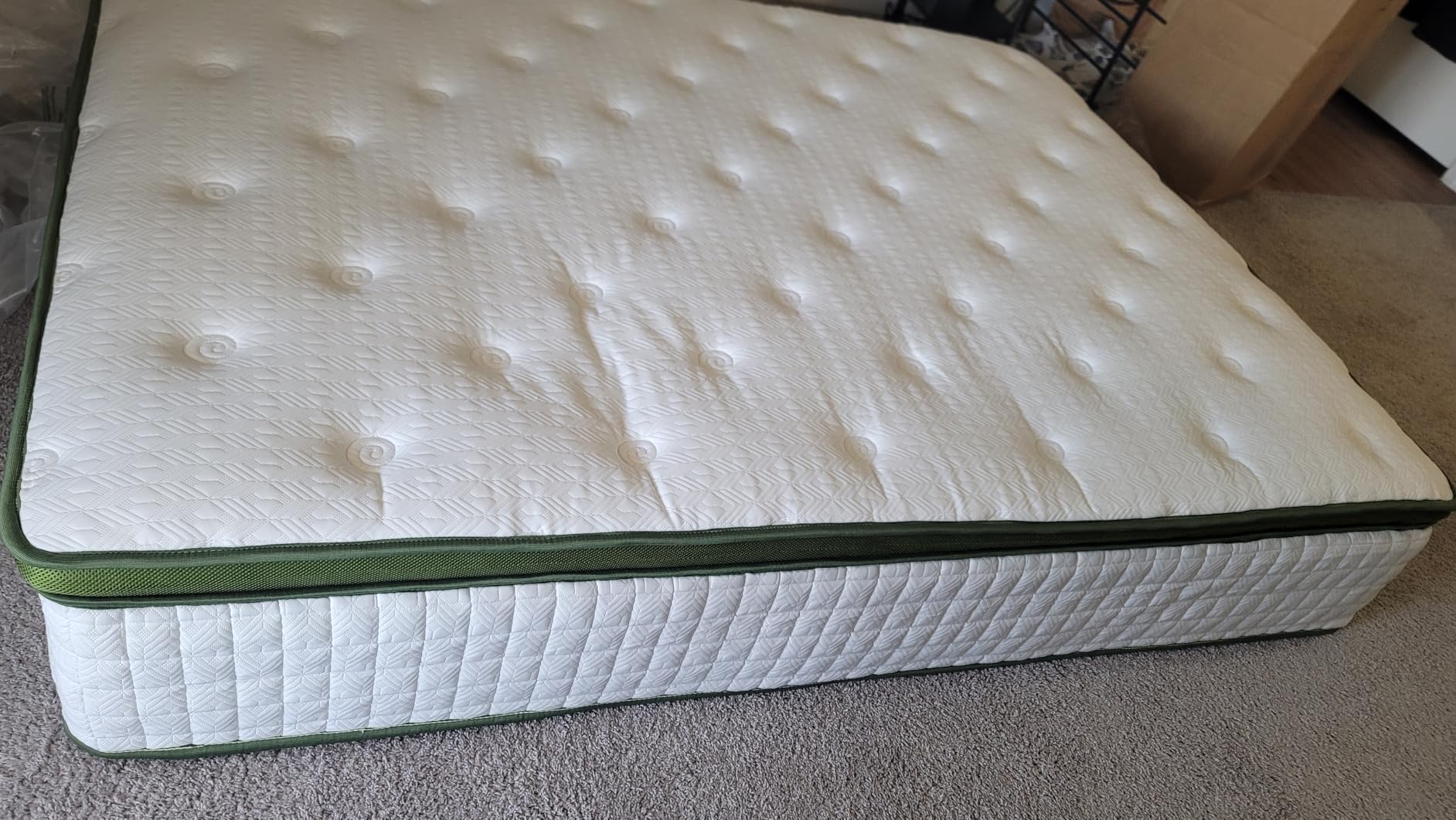 BedStory Extra Firm Queen Mattress 12 Inch, Hybrid Mattresses - Cooling Gel & Pocket Springs, Pain Relief & Zoned Lumbar Support for Side Sleepers, CertiPUR-US, Fiberglass-Free customer photo 1