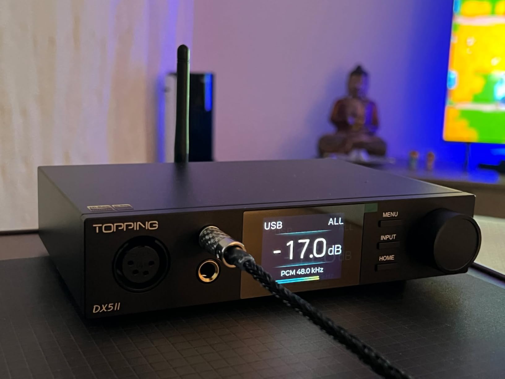 DX5 II Hi-Res DAC & Headphone Amp Combo - Dual ES9039Q2M, X-Hybrid Amp, 10-Band PEQ, LDAC Bluetooth 5.1, 4.4mm Balanced & 6.35mm Headphone Output, Preamp Mode, 12V Trigger (Black) customer photo 1