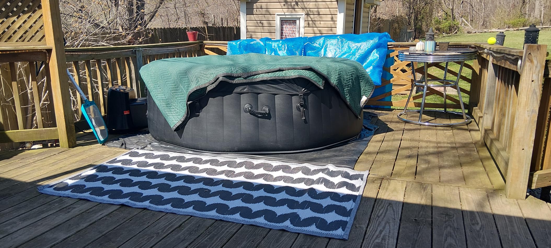 NAIZEA Inflatable Hot Tub - Outdoor Hot Tubs 2 Person, Portable Blow Up Spa Square Portable Hot Tub, 90 Soothing Bubble Air Jets, Cover, 2 Filter, 145 Gallon,75x47x25 in customer photo 1