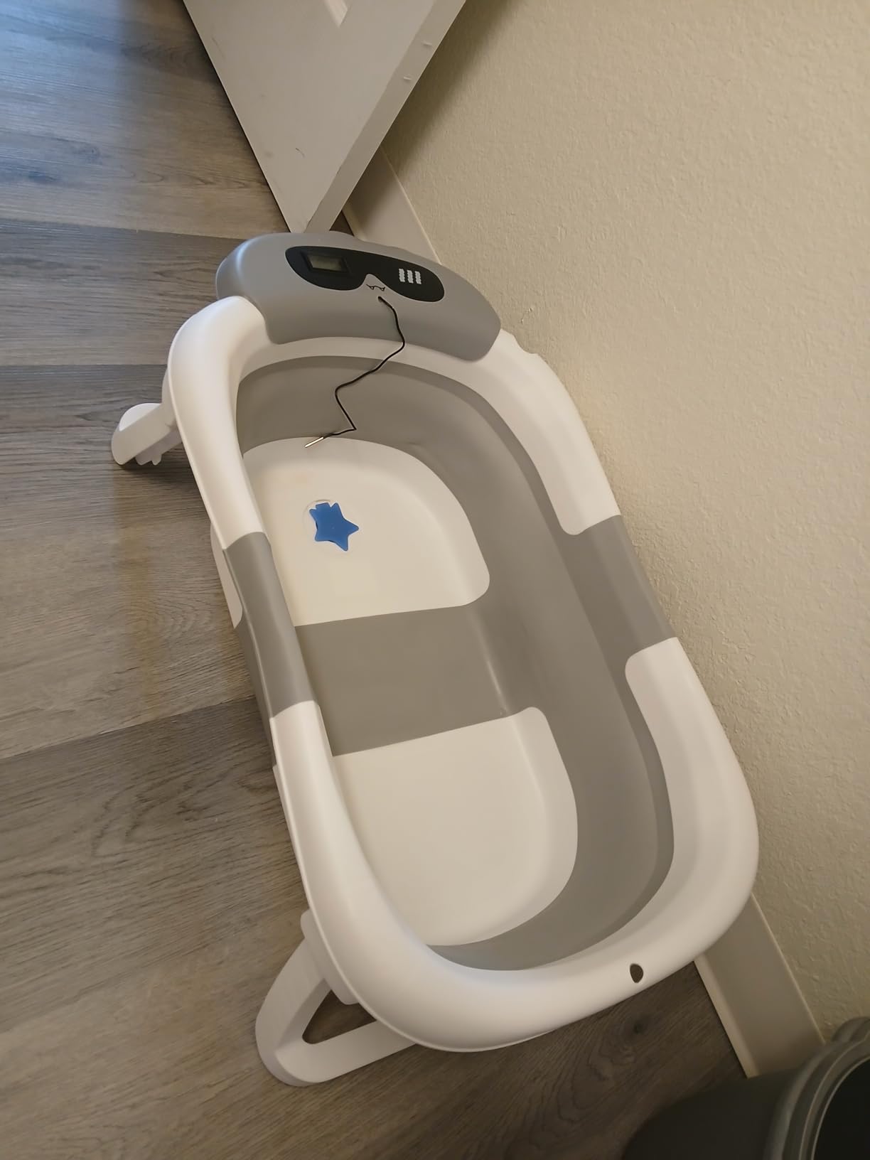 AVIDOR 2-in-1 Baby Bathtub with Stand for Newborn and Infants, Foldable Baby Bath Tub, Baby Shower Gifts for New Parents, Gray customer photo 1