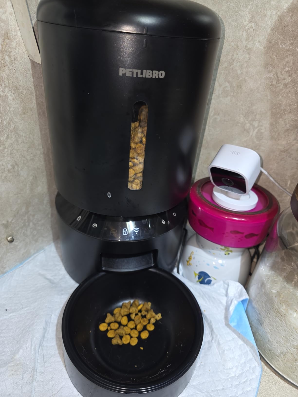 PETLIBRO Automatic Dog Feeder with Camera, Auto Cat Food Dispenser Slow Feeders Dogs Bowl, 1080P HD Video with Night Vision, 5G WiFi with 2-Way Audio, Stainless Steel Slow Food Tray customer photo 2