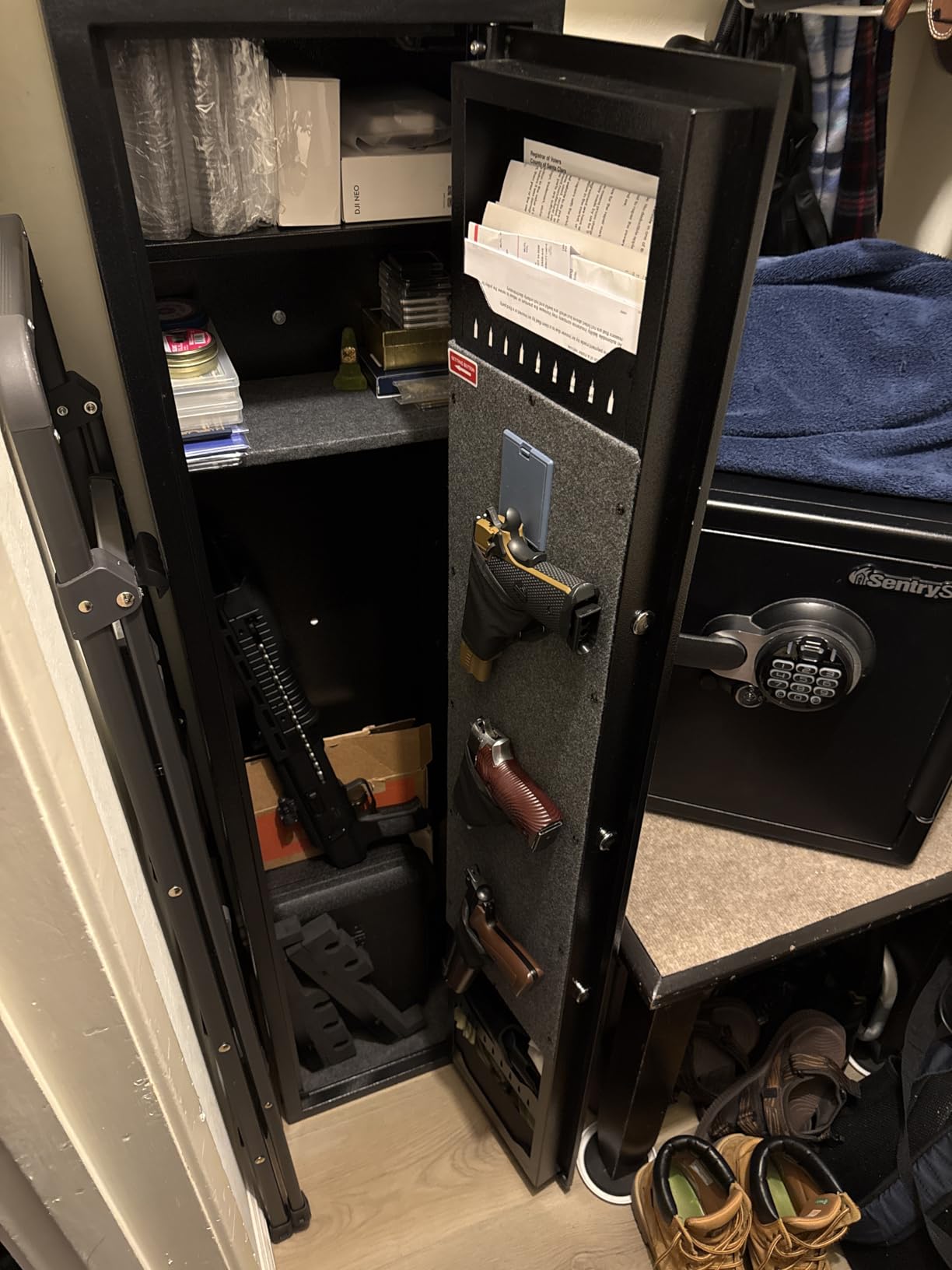 [No Assembly Required] Gun Safe for Rifles and Pistols, 10-12 Gun Cabinets for Rifles and Shotguns, Fast Biometric Fingerprint Long Gun Locker for Home & Hunting for Enthusiasts 57