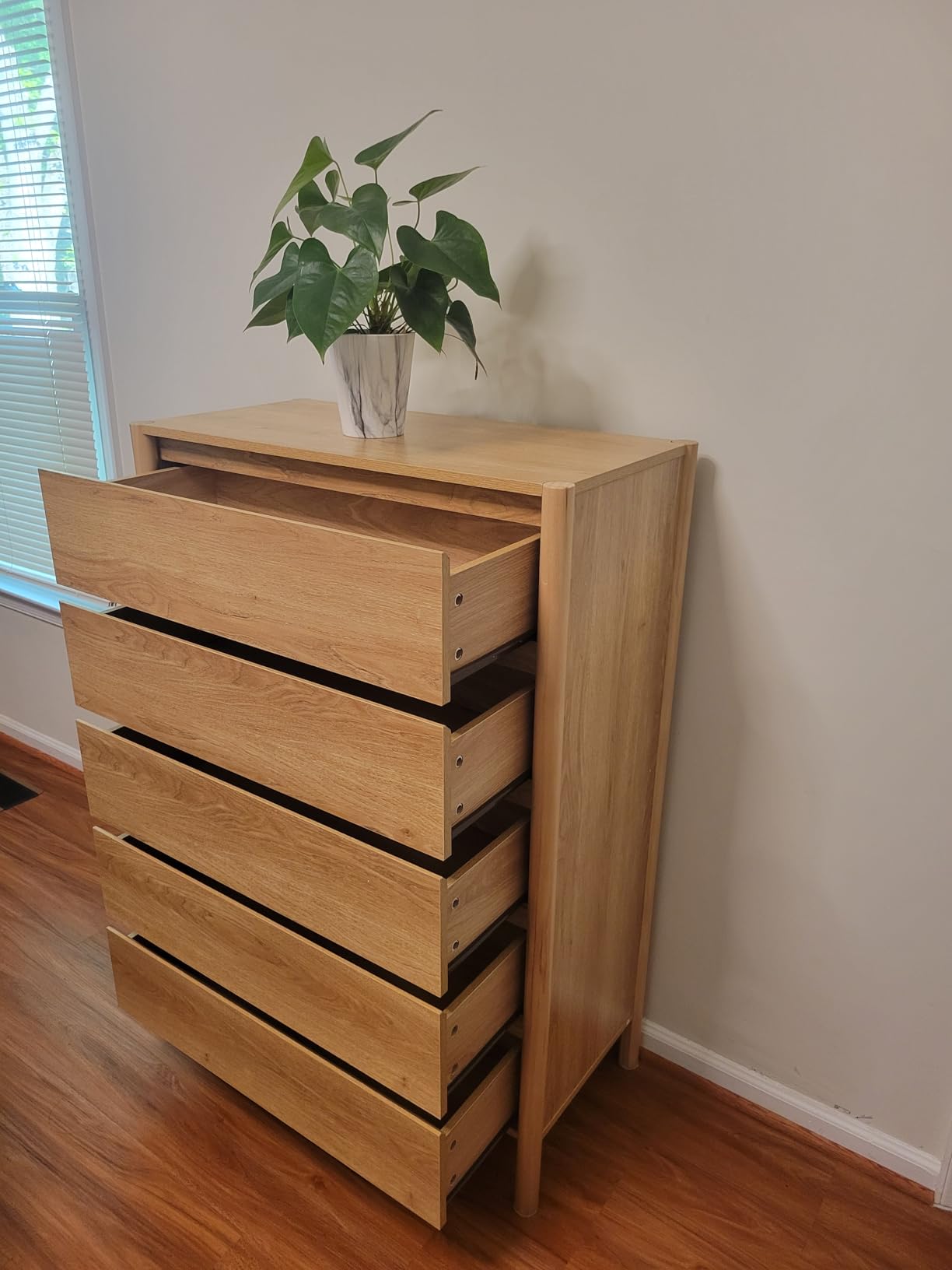 CHUWELL Walnut Dresser for Bedroom, 63