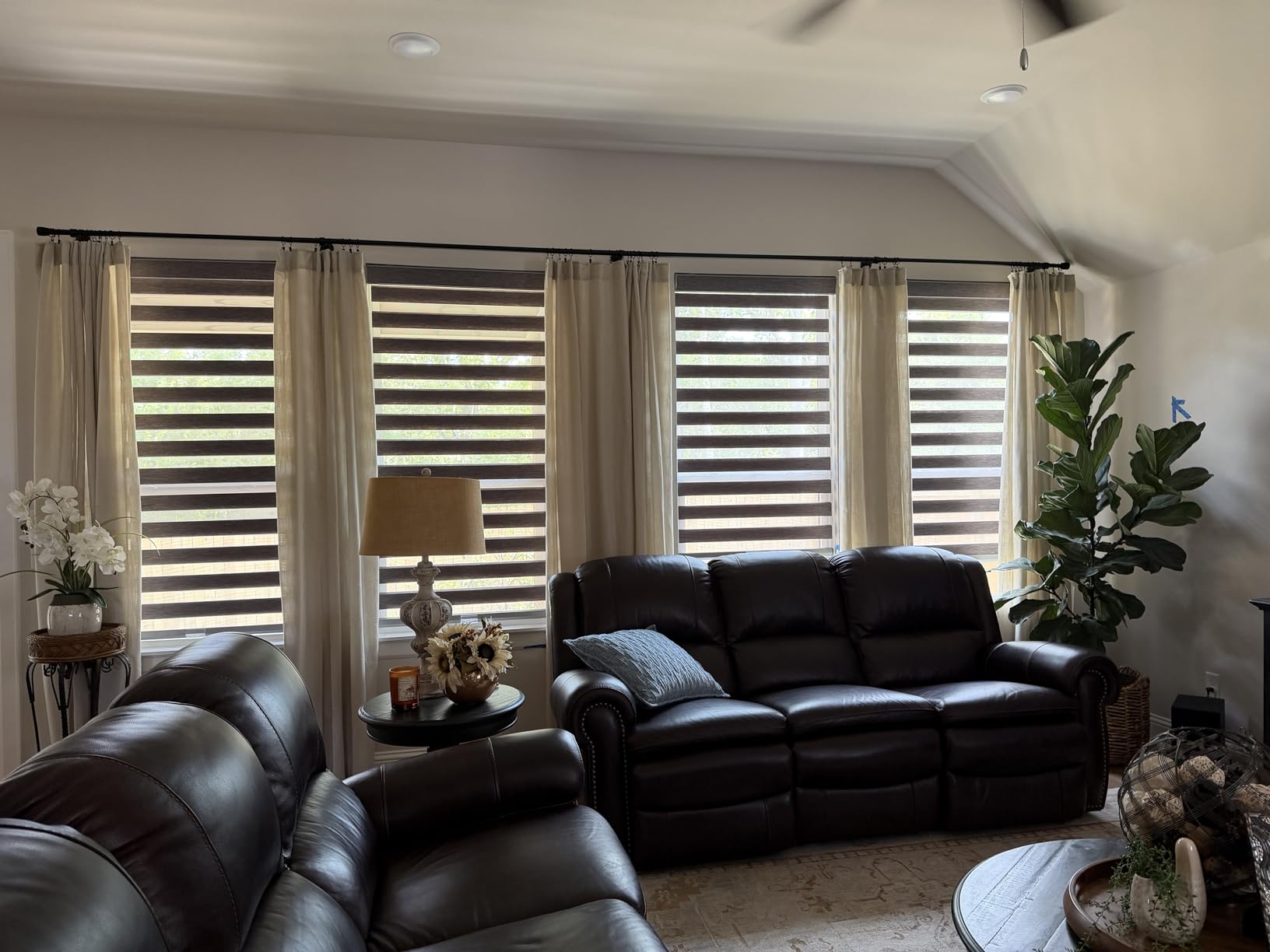 Heavy Duty Extra Long Curtain Rods 144-240 Inches, Adjustable for 12-20ft Large Windows & Sliding Doors - 1