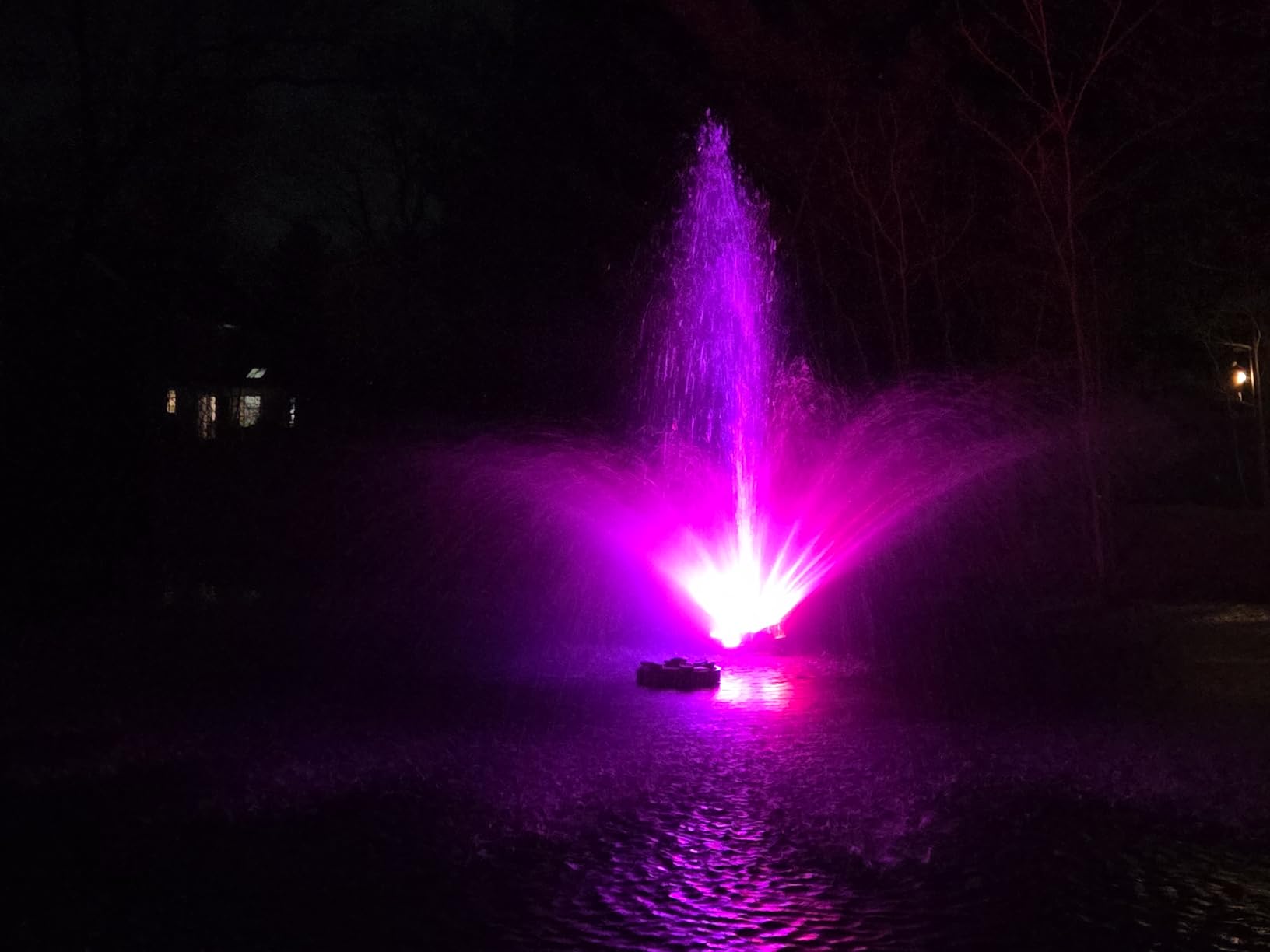 Goldlife Pond Fountain Aerator, F3 With 4 RGB Lights, 1HP 750W 110V Stainless Steel Floating Fountain With 100FT Power Cord Black Octagon Aerating Fountain Pump customer photo 2
