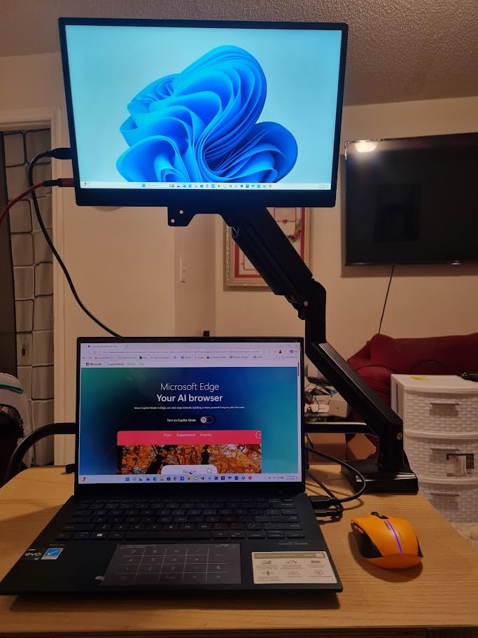 WALI Triple Monitor Mount - Extra Tall 3 Monitor Desk Mount for 13-49 Inch Ultrawide Screens, Up to 44 lbs, Fully Adjustable Heavy Duty Monitor Arm, VESA 75/100 mm (GSDM003-P), Black customer photo 1