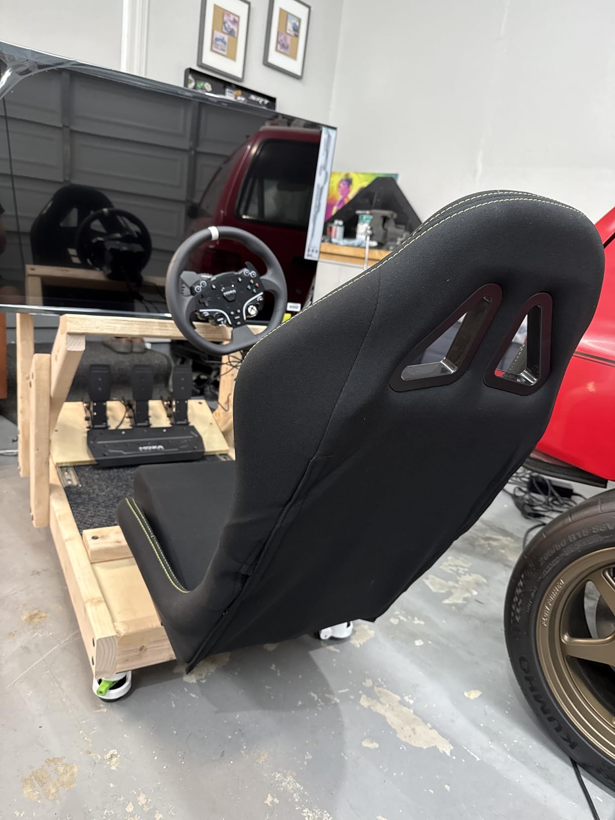 FANATEC Sim Racing CSL Cockpit Seat - Lightweight and Durable, Designed for CSL Cockpit, Breathable Cushioned Fabric - Black customer photo 2
