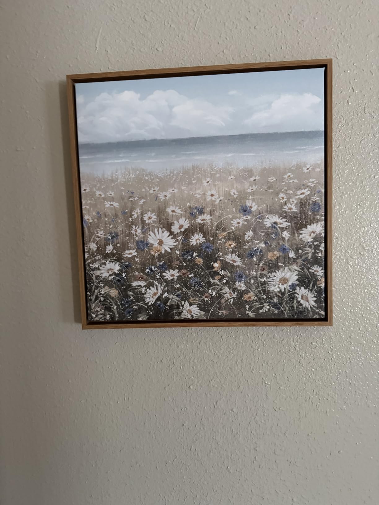 amatop Oversized Framed Canvas Wall Art 6x2.6 ft - Extra Large Farmhouse Art Work Boho Beach Coastal Ocean Nature Daisy Flowers Landscape Picture - 71