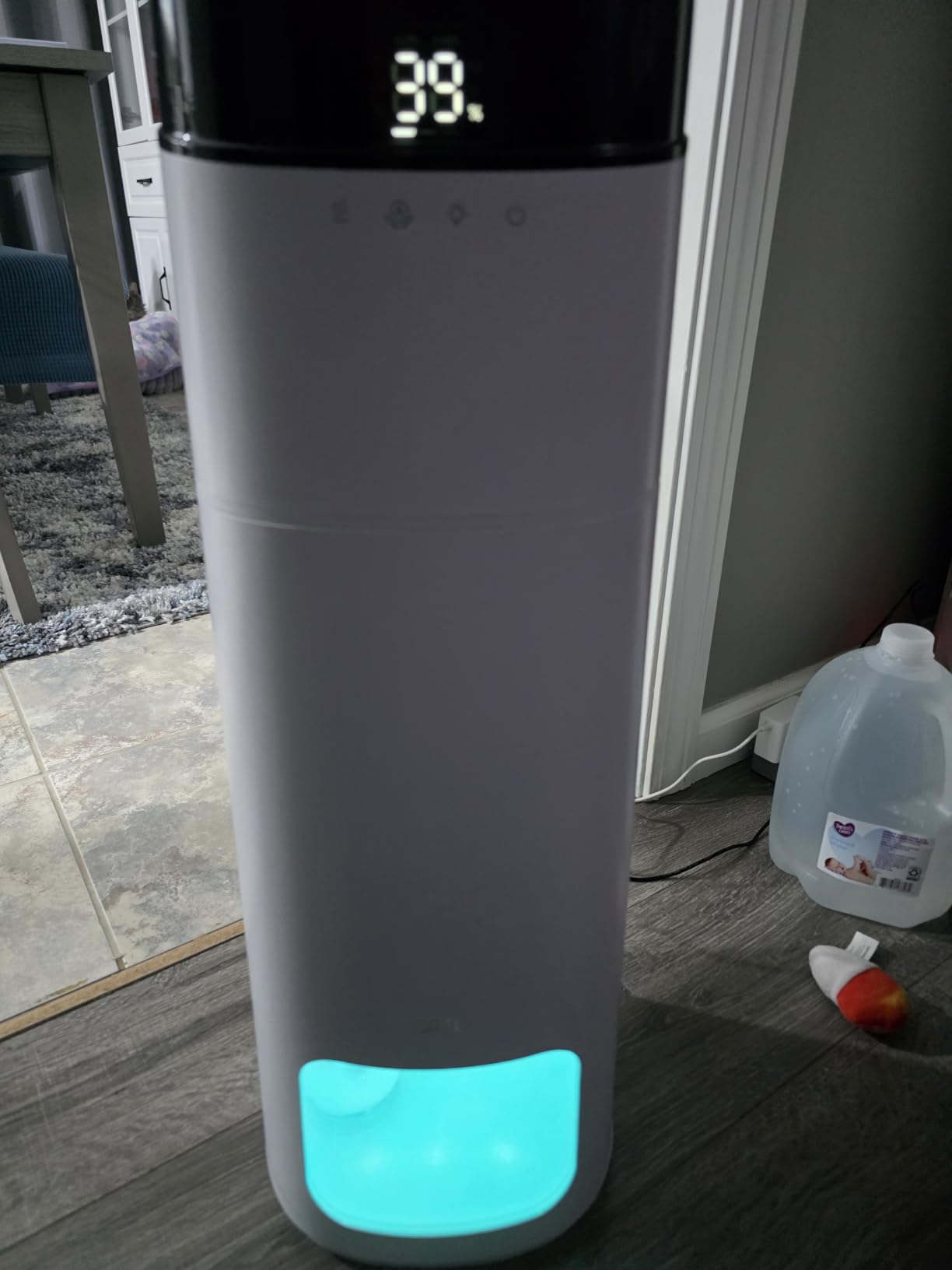 DREO 16L Smart Humidifier Large Room 1000 ft², 130H Cool Mist Air Humidifiers for Bedroom Plants Baby, Top Fill, Remote/Touch/Voice & APP Control, Clean Tank Technology, 30dB, HM755S Grey customer photo 1