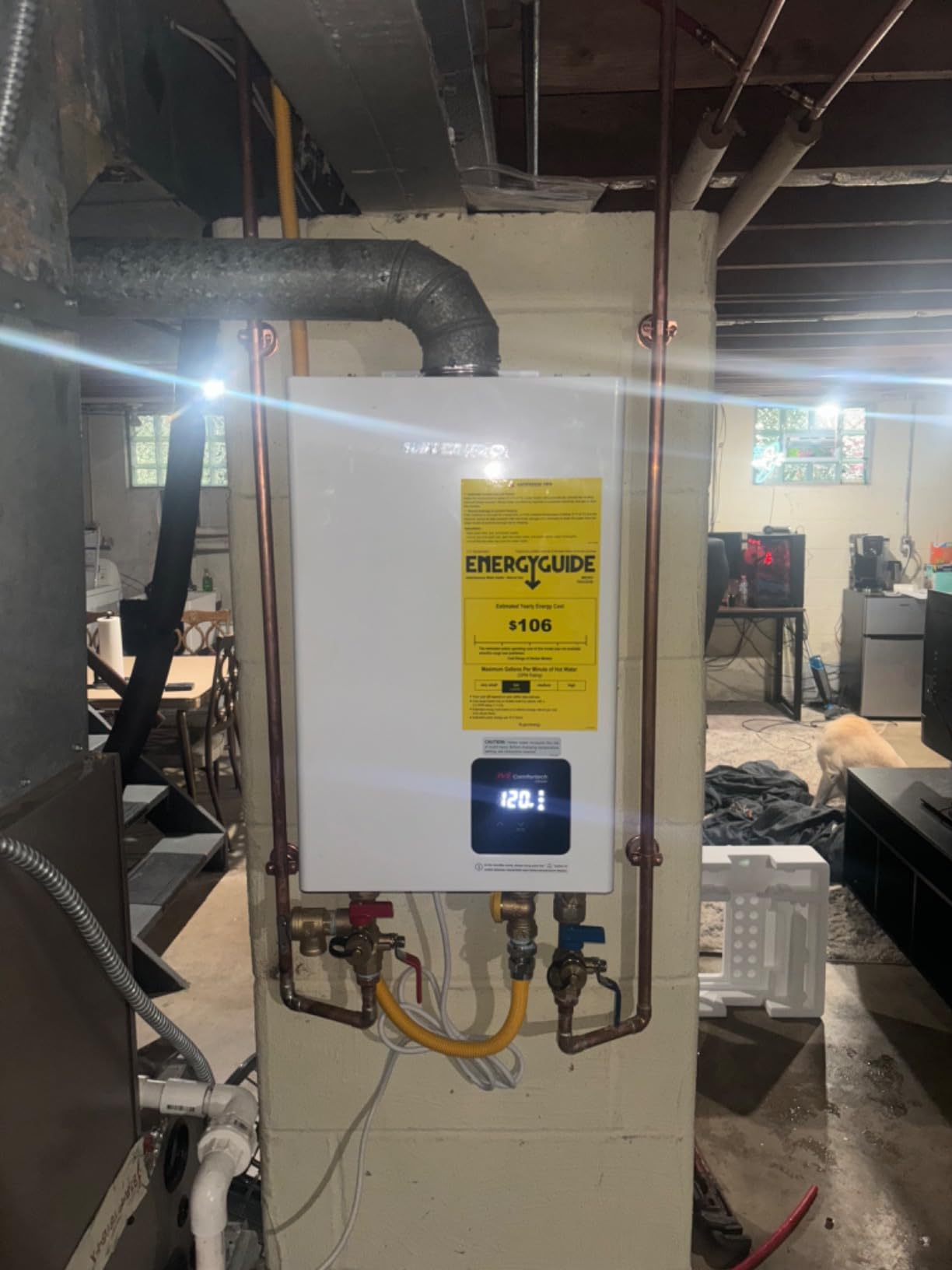 11kW Tankless Water Heater Electric, MIZUDO 240 Volt Instant Hot Water Heater, Up to 2.6 GPM for 1-2 Point of Use, with LED Digital Display, ETL Certified customer photo 2