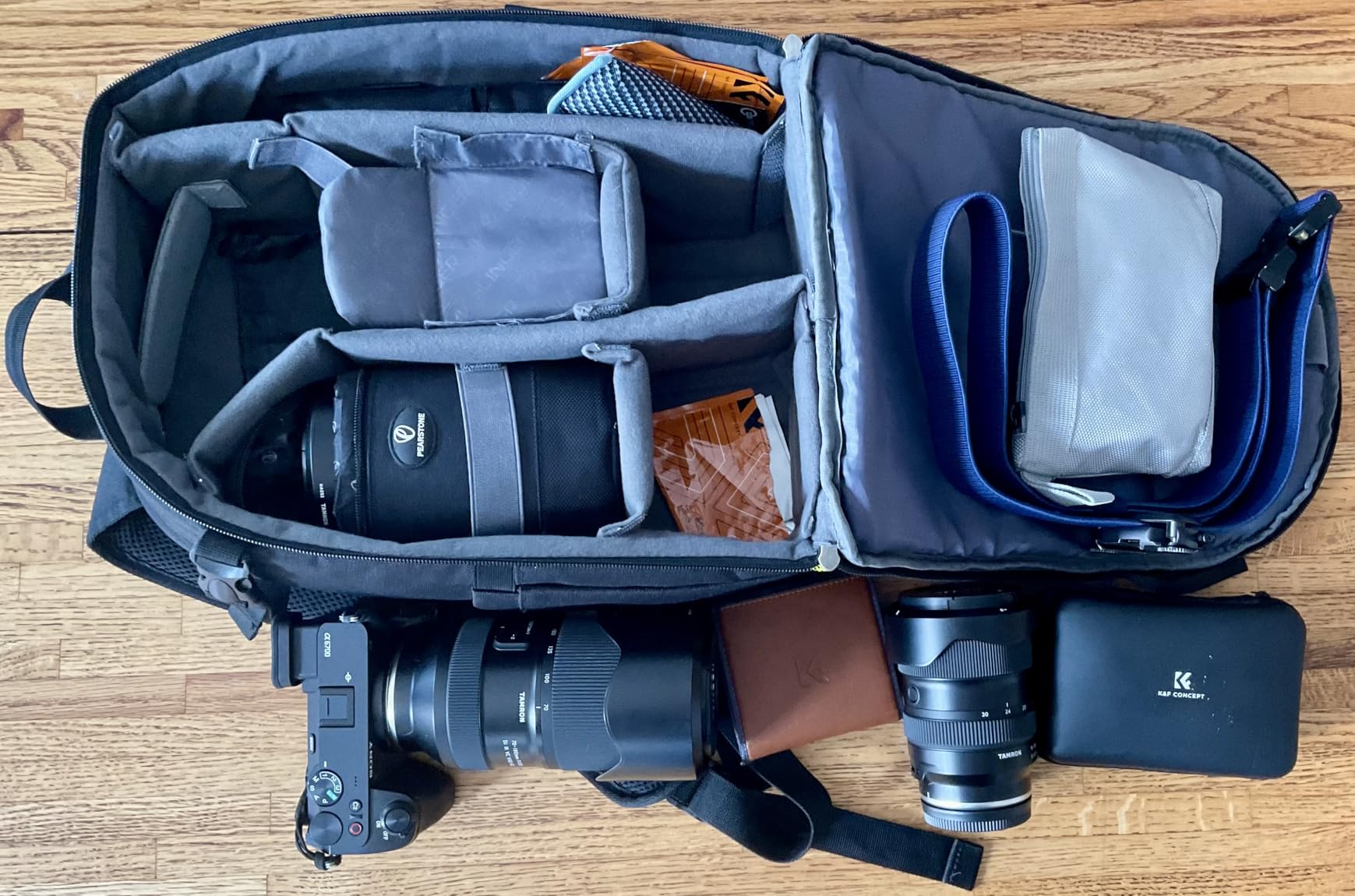 K&F CONCEPT Lightweight Camera Backpack Bag, Professional Photography Bag Compatible with Canon/Nikon/Sony Camera and Lens Accessories, Camera Case with Tripod Strap & Rain Cover customer photo 1
