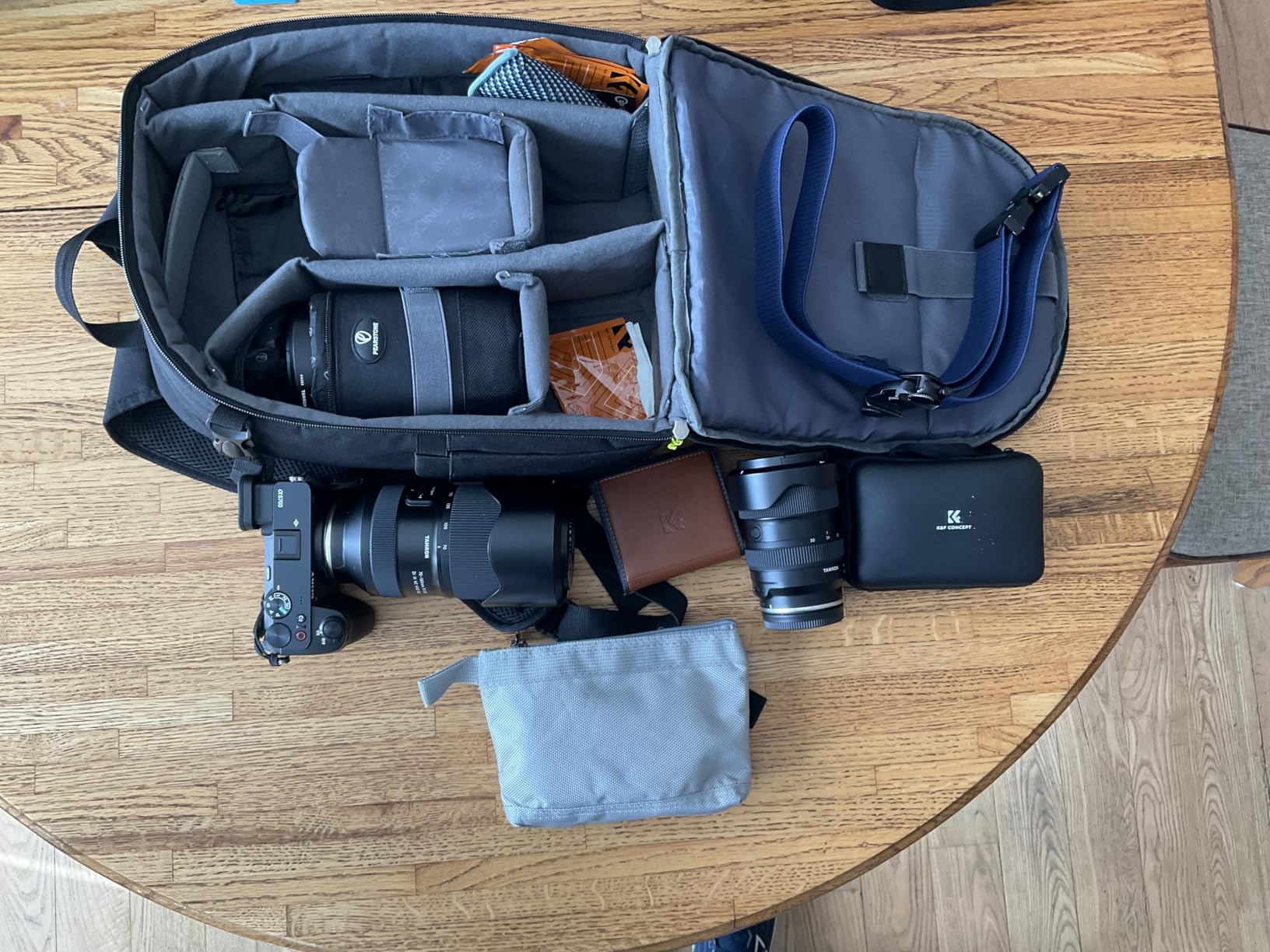 K&F CONCEPT Lightweight Camera Backpack Bag, Professional Photography Bag Compatible with Canon/Nikon/Sony Camera and Lens Accessories, Camera Case with Tripod Strap & Rain Cover customer photo 2