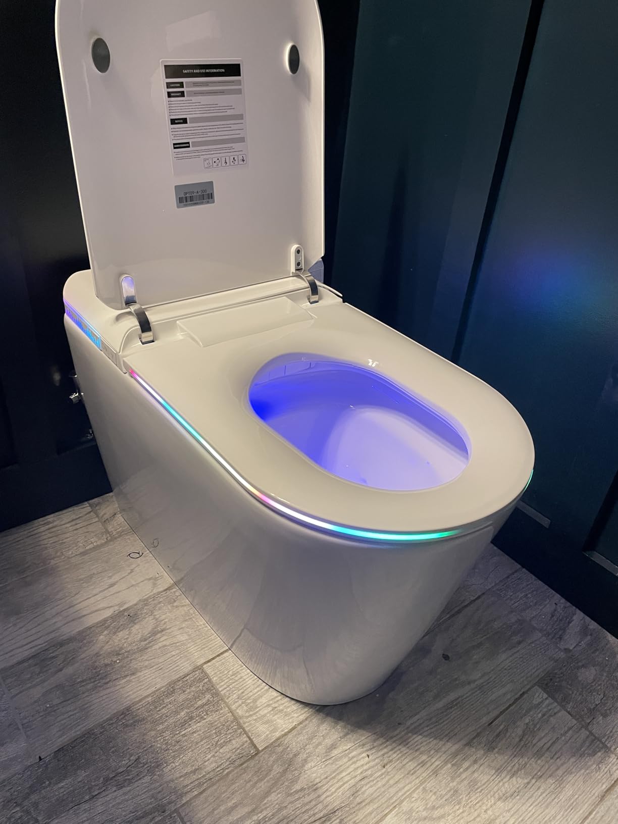 Smart Toilet with Bidet Built-in, One Piece Toilet with Foam Shield, Auto Open/Close Lid, Heated Seat, Warm Water Sprayer & Dryer, Adjustable Night Light, Auto Flush customer photo 1