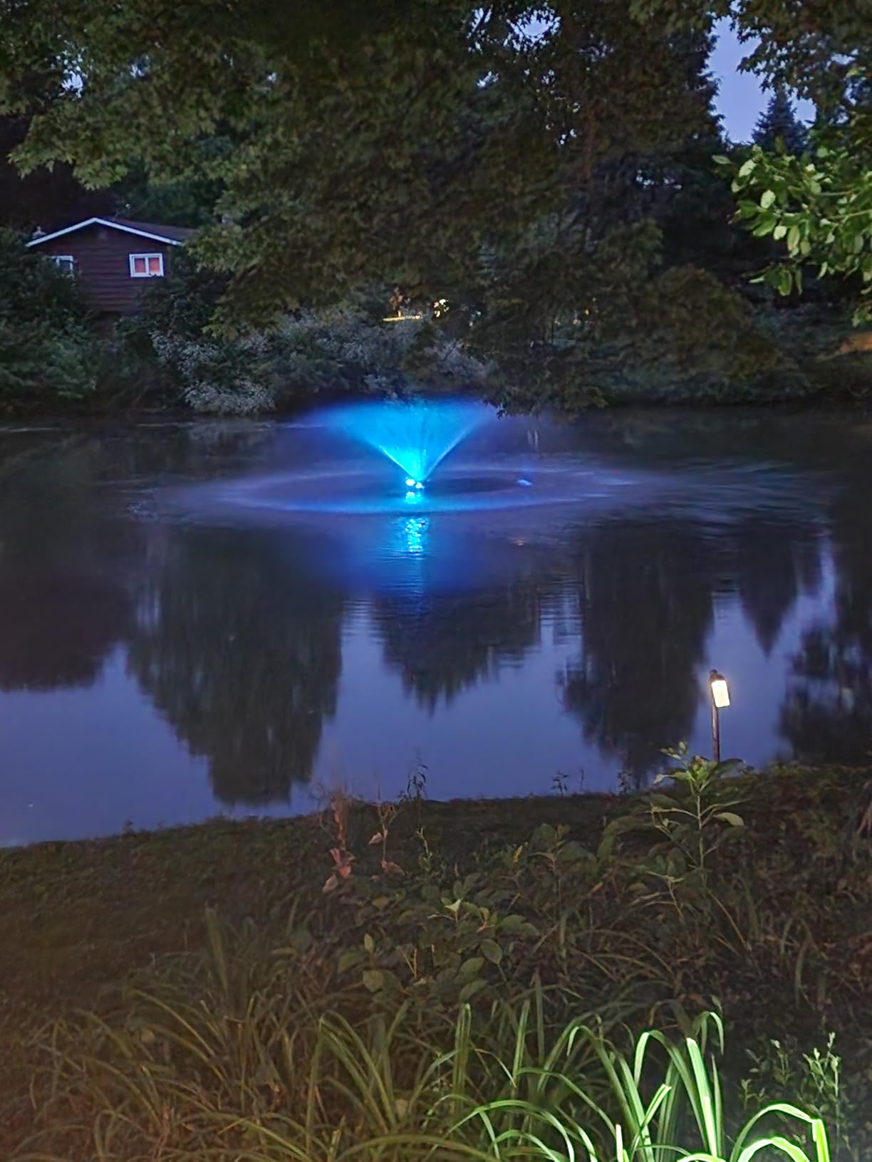 Pond Fountain Aerator with Led Lights RGB-15000 GPH,110V 1HP 750W Floating Fountain Aeration for Large Ponds,Aerating Fountain Pump for Outdoor Ponds & Lakes with 15A/100FT Power Cord customer photo 1