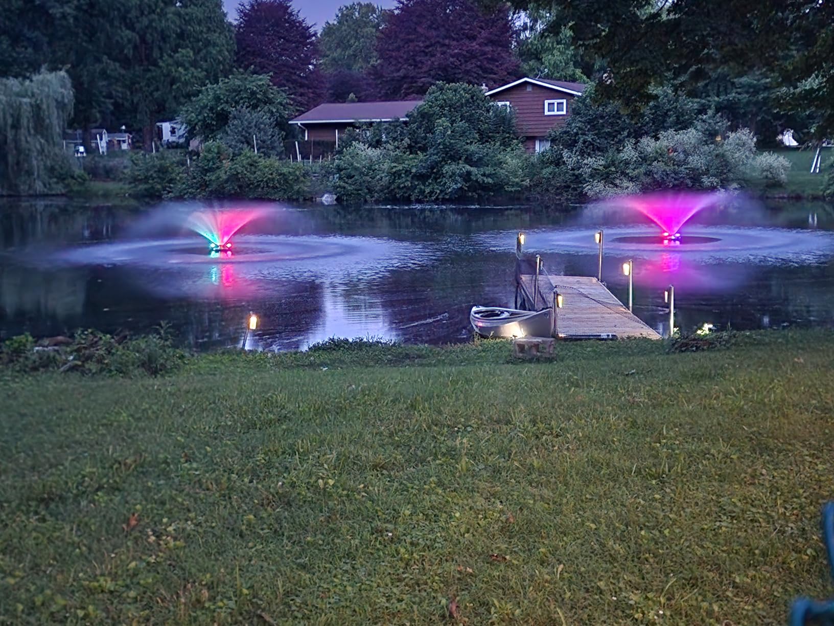 Pond Fountain Aerator with Led Lights RGB-15000 GPH,110V 1HP 750W Floating Fountain Aeration for Large Ponds,Aerating Fountain Pump for Outdoor Ponds & Lakes with 15A/100FT Power Cord customer photo 2