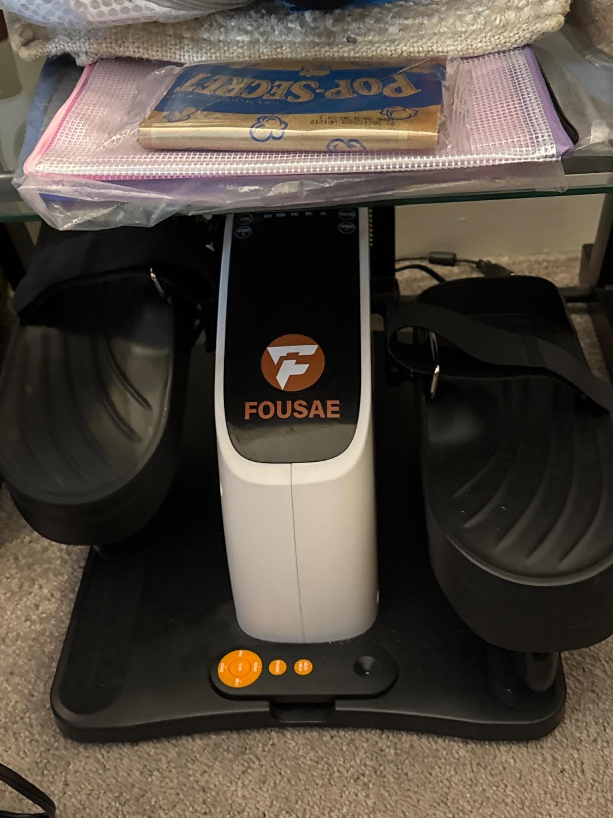 Under Desk Elliptical Machine, Electric Elliptical Leg Exerciser While Sitting for Seniors with Upgraded 15 Speeds & 12 Auto Mode, Forward & Reverse Direction, Quiet Portable Seated Pedal Exerciser customer photo 2