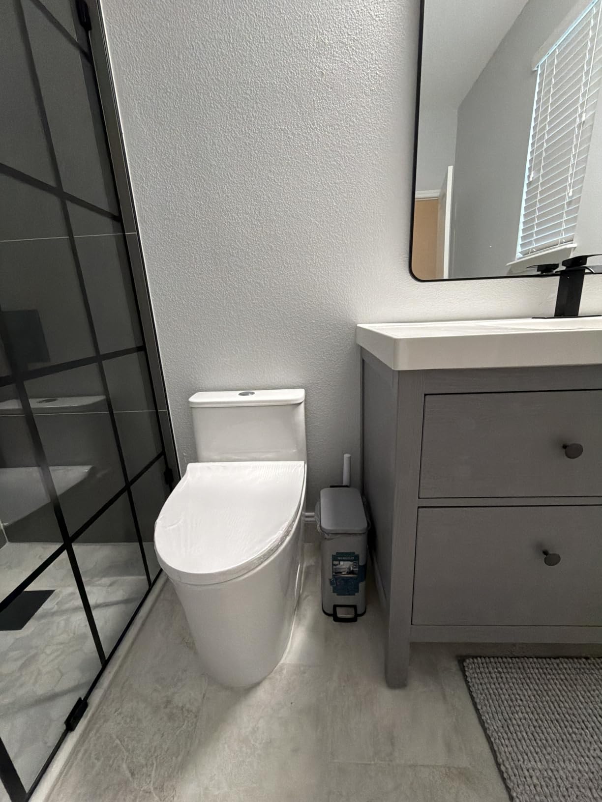 DeerValley Elongated One-Piece Toilet with Comfort Chair Seat ADA Height Powerful Dual Flush 1/1.28 GPF and MAP 1000g 12