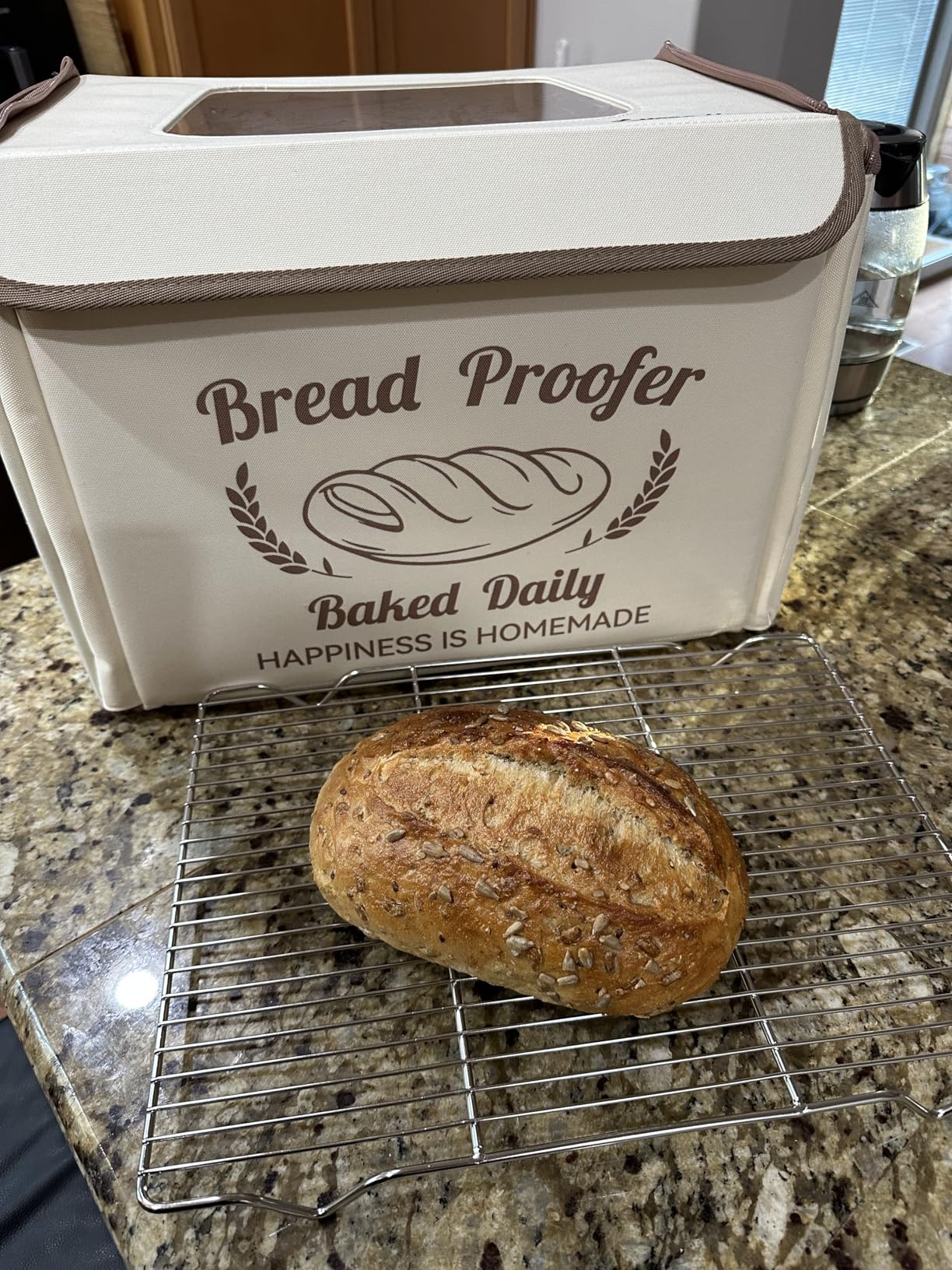 Folding Bread Proofing Box with 50-113℉ Temp Control & 48H Timer, Dough Proofer with Metal Rack, Humidor, Ideal for Sourdough, Bread Baking, Pizza, Yogurt, Kombucha, Perfect for Compact Kitchens customer photo 1