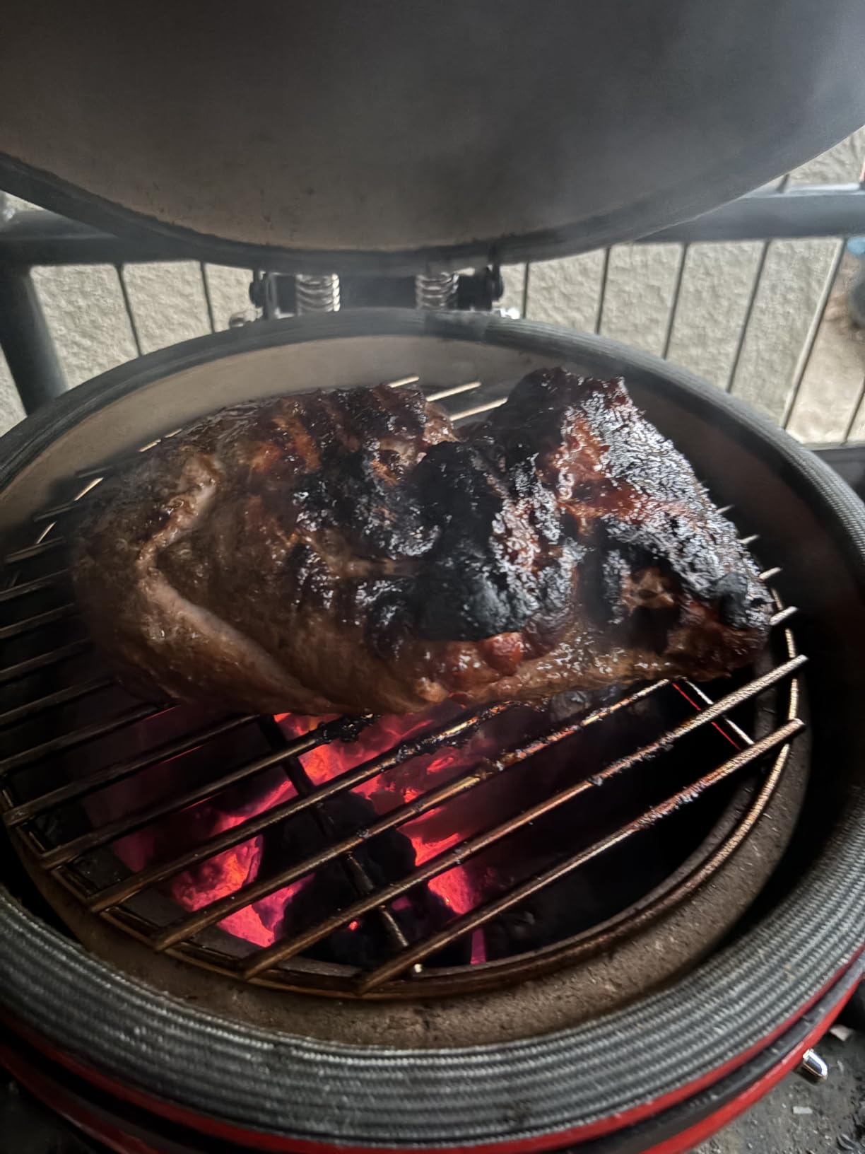 Upgraded 13 inch Ceramic Kamado Grill with Waterproof Air Vent Cap | Portable Tabletop Charcoal BBQ Grill Smoker customer photo 2