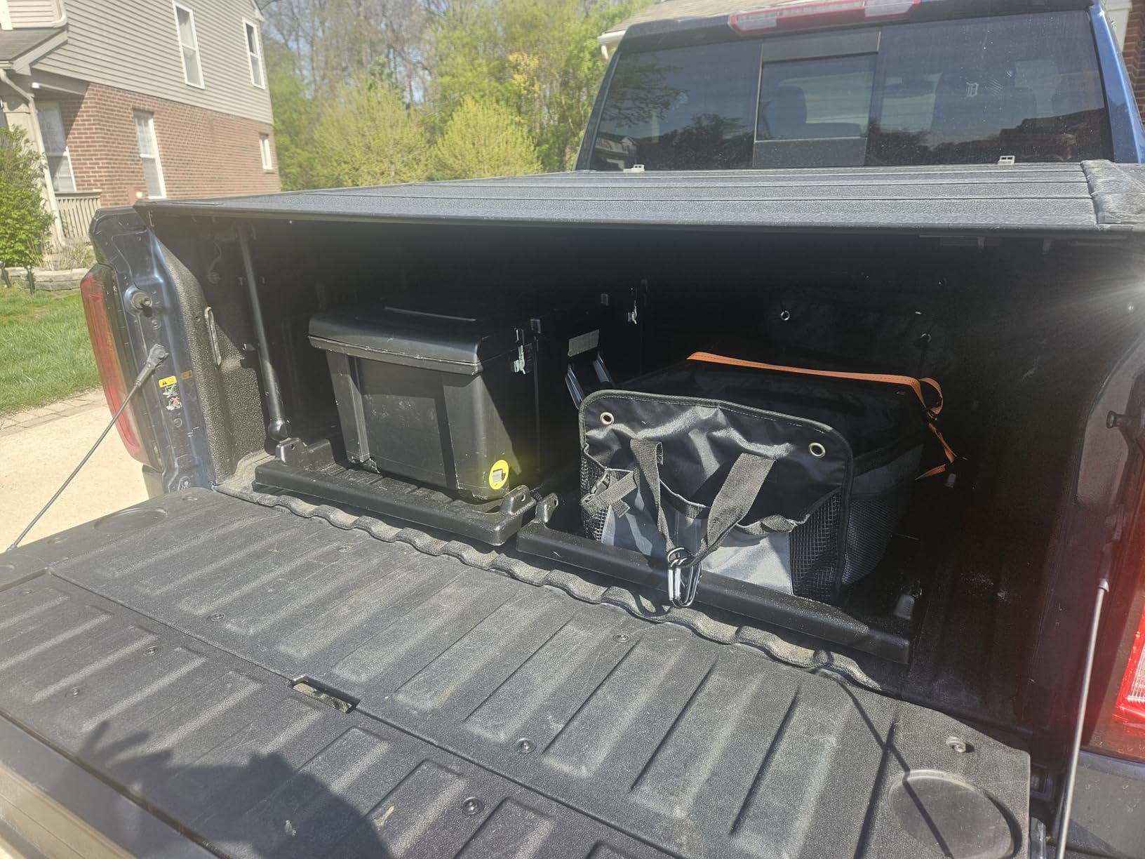 Slide-Out Truck Bed Cargo Tray Compatible with Ford F150 Chevy Silverado GMC Sierra Dodge Ram Toyota Tundra HDPE Lightweight Sliding Organizer Trolley System Accessories (5.2FT+ Bed ONLY) customer photo 1