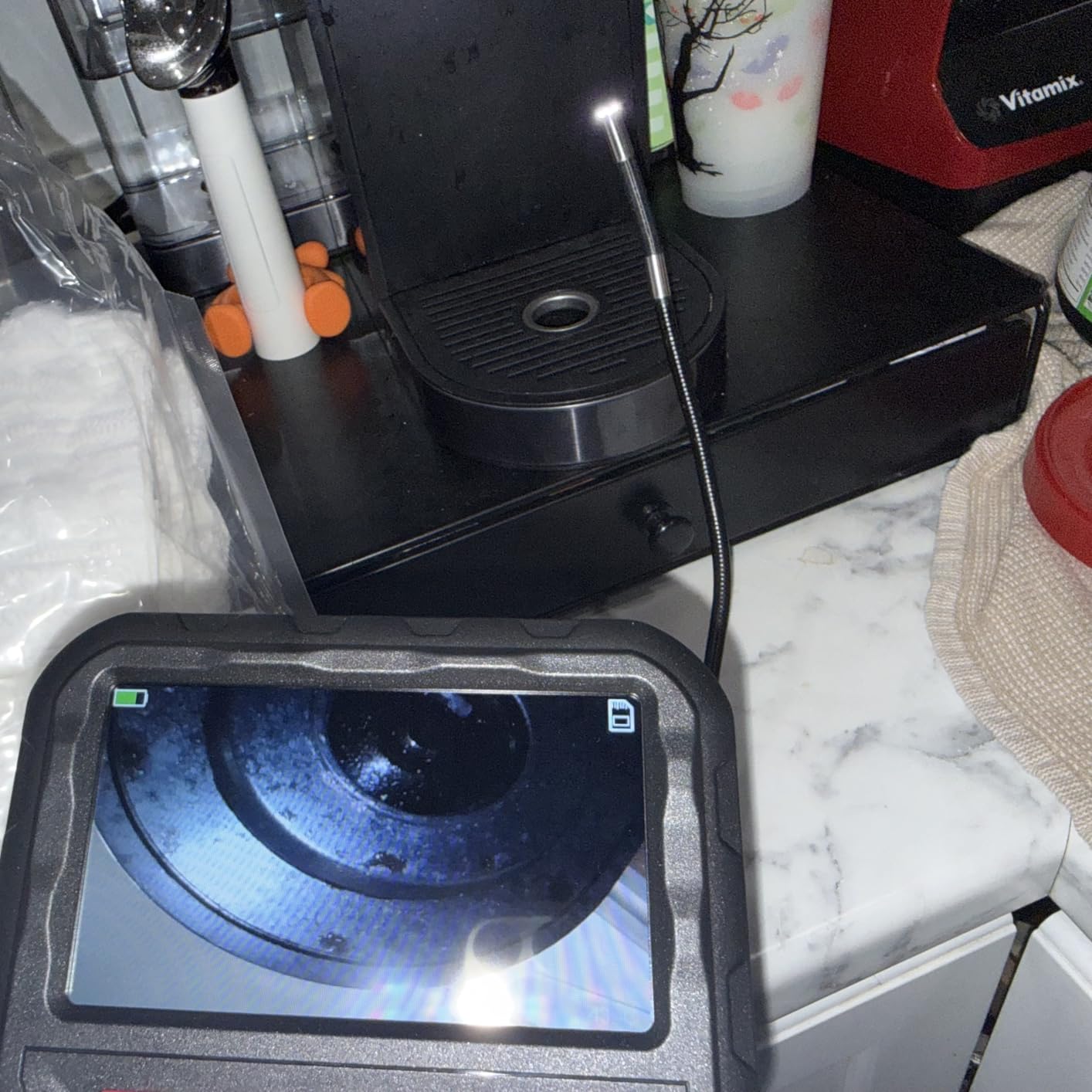 Articulating Borescope Camera with Light, Two-Way Industrial Endoscope Inspection Camera with 0.24In Articulated Probe, 5.3FT Flexible Snake Bore Scope Cam for Automotive Engine Inspect customer photo 2