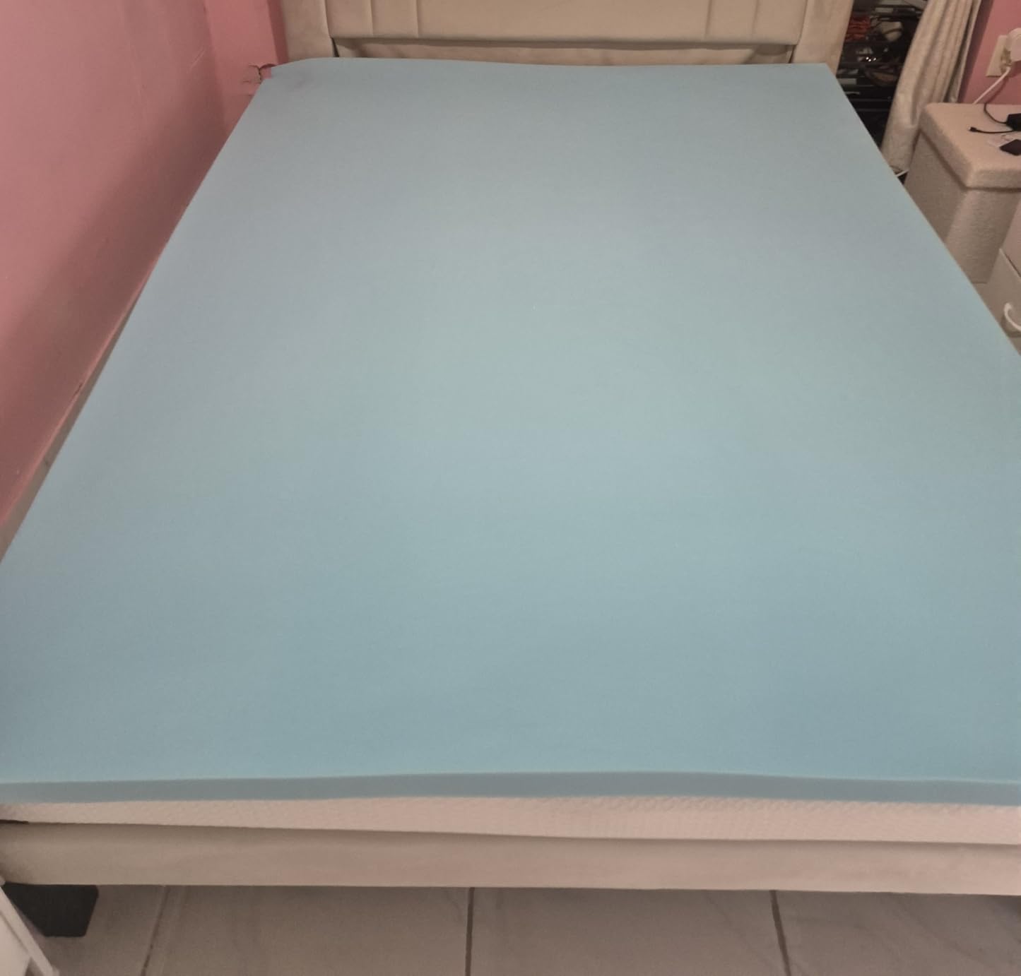 Dual Layer 4 Inch Memory Foam Mattress Topper King Size, 2