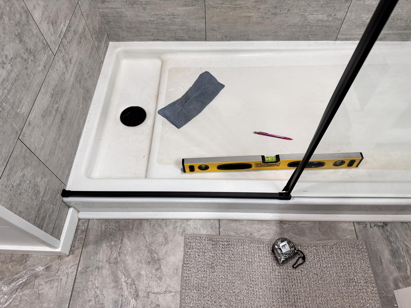 Frameless Sliding Glass Shower Door, 56-60